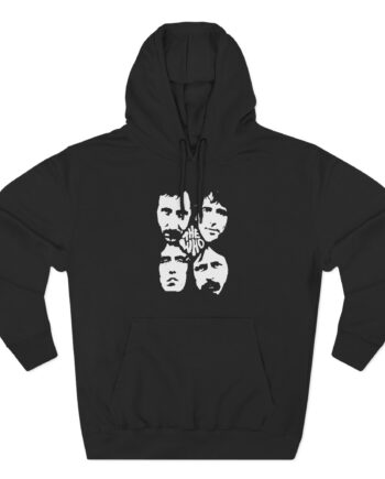 TW Distressed Four Faces Three-Panel Fleece Hoodie