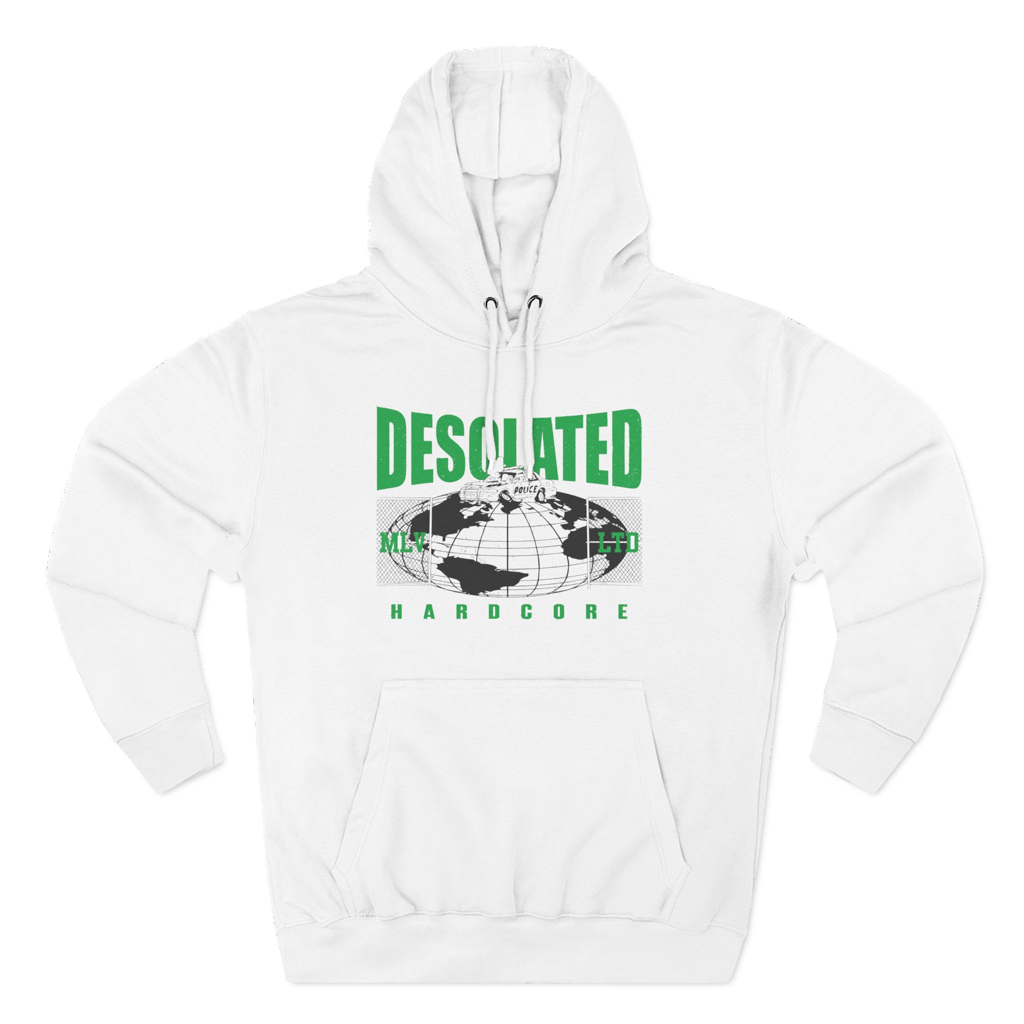 Desolated World Three-Panel Fleece Hoodie