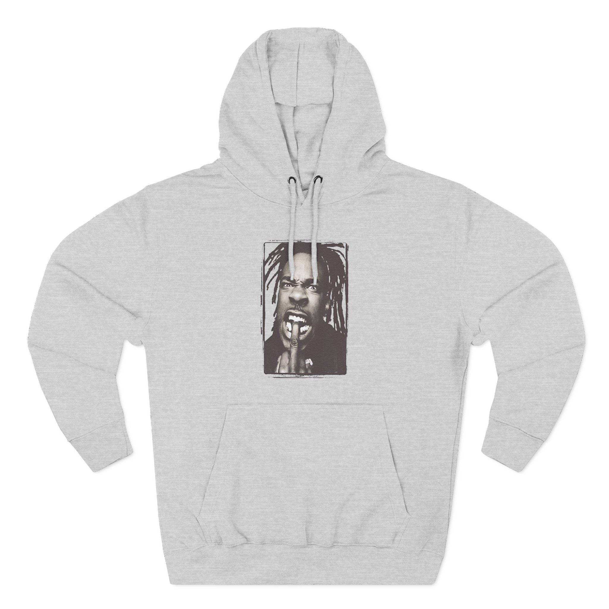 Busta Rhymes dreadlocksfinger Three-Panel Fleece Hoodie