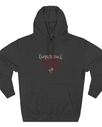 Evanescence Rose Logo Three-Panel Fleece Hoodie