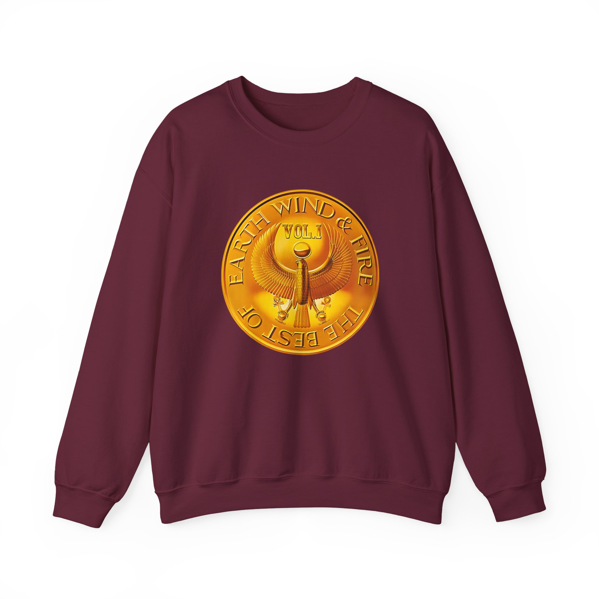 Earth Wind & Fire Medallion Teal Unisex Heavy Blendâ„¢ Crewneck Sweatshirt