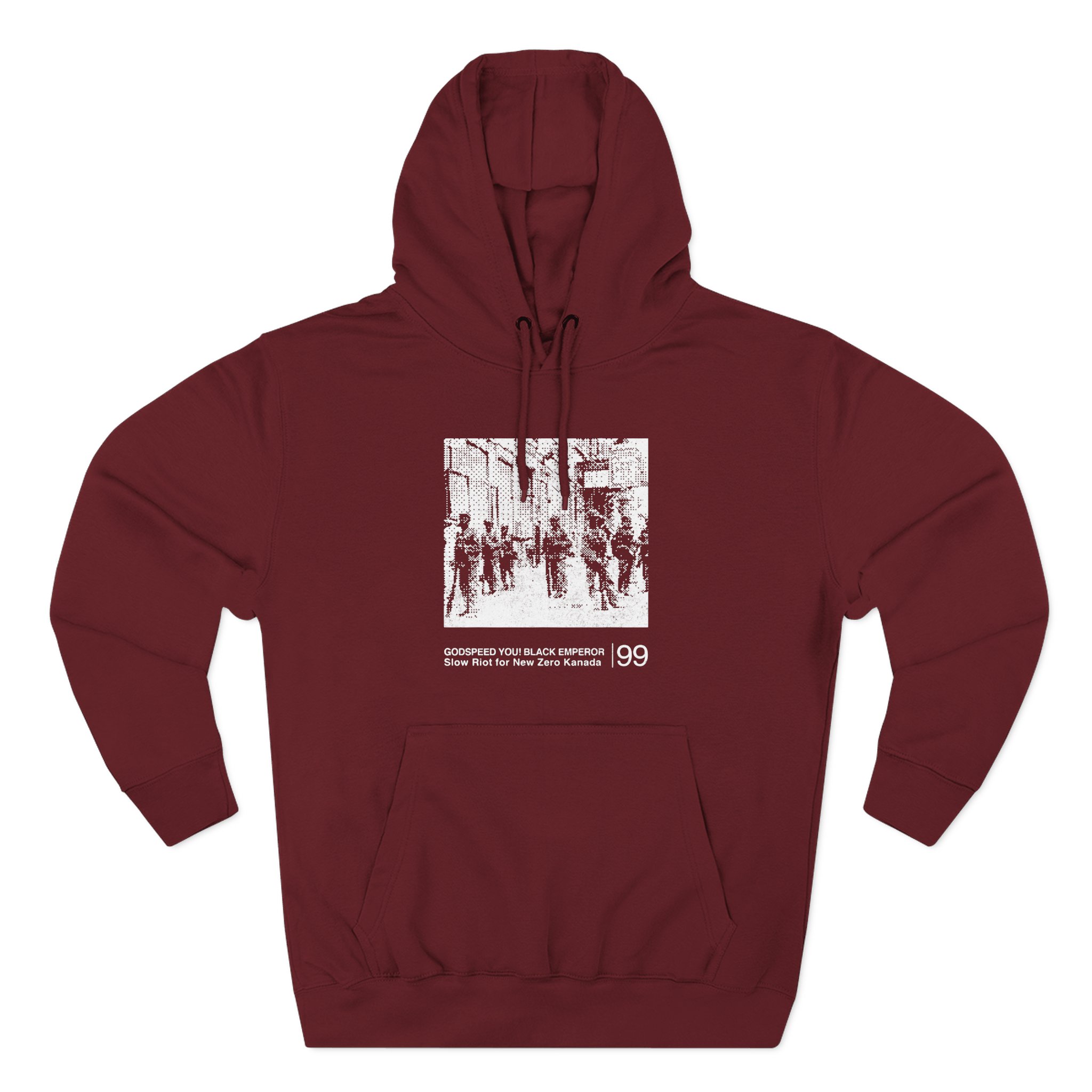 Three-Panel Fleece Hoodie