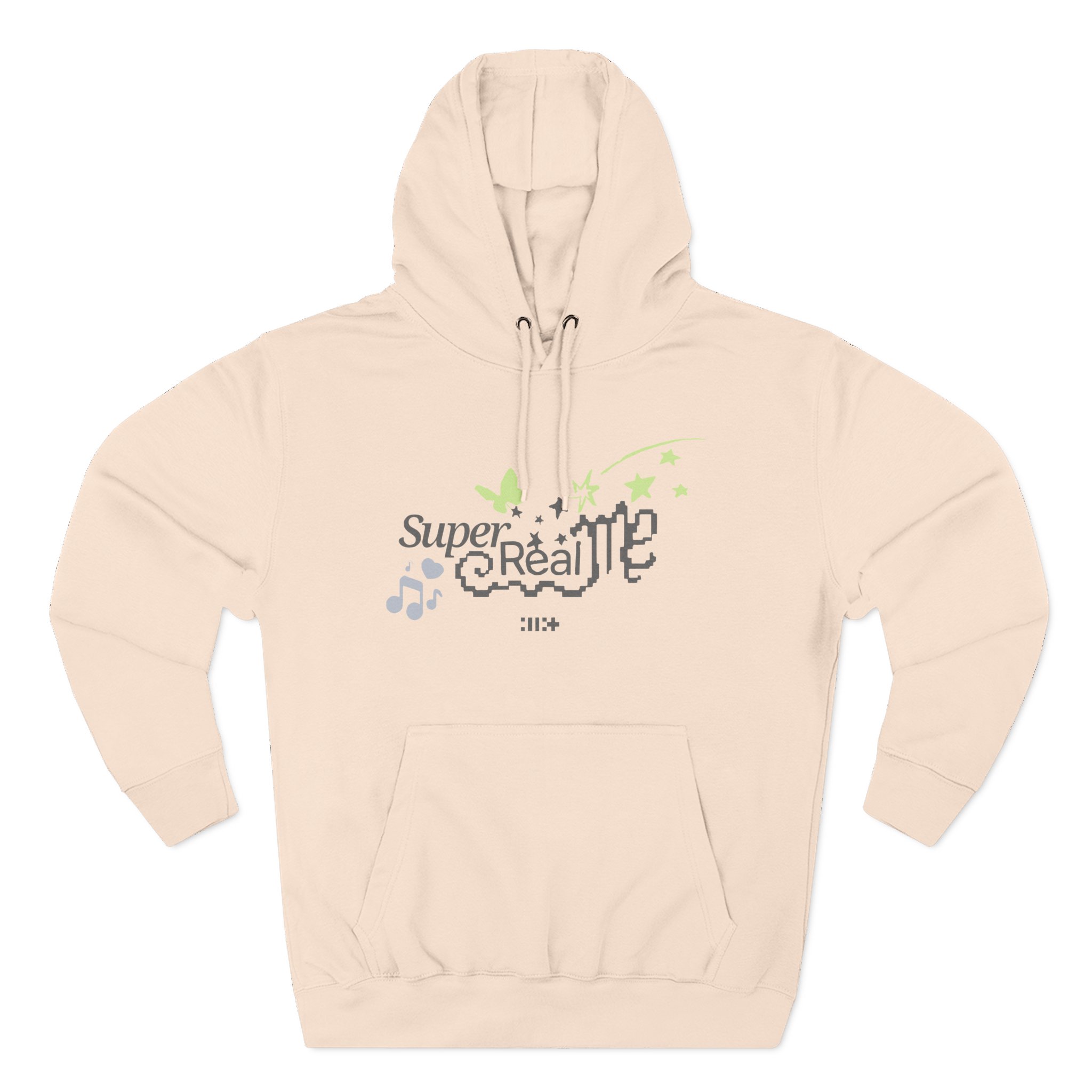 ILLIT Super Real Me Logo Three-Panel Fleece Hoodie
