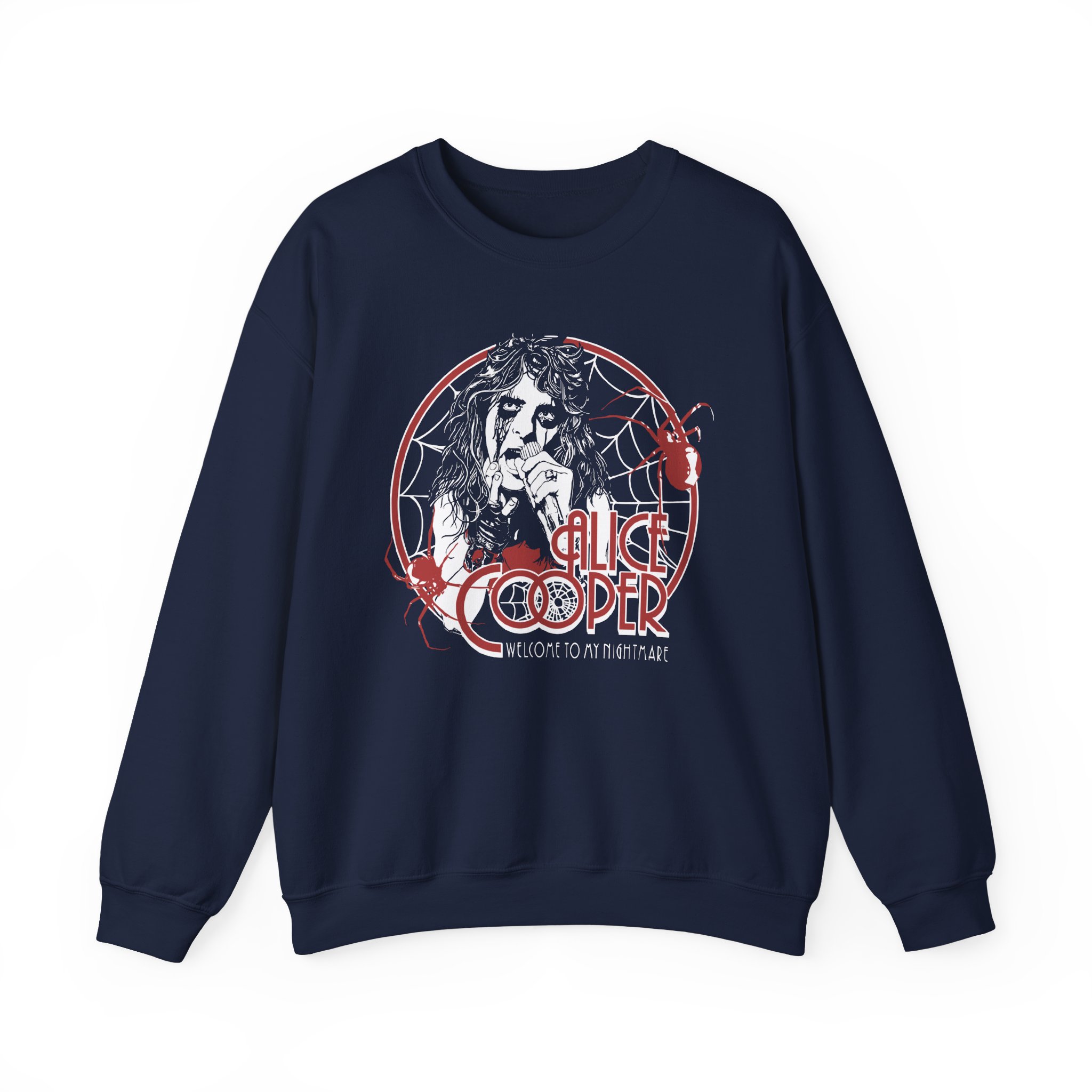 Alice Cooper Welcome to My Nightmare 50th Anniversary Spider Swarm Unisex Heavy Blendâ„¢ Crewneck Sweatshirt