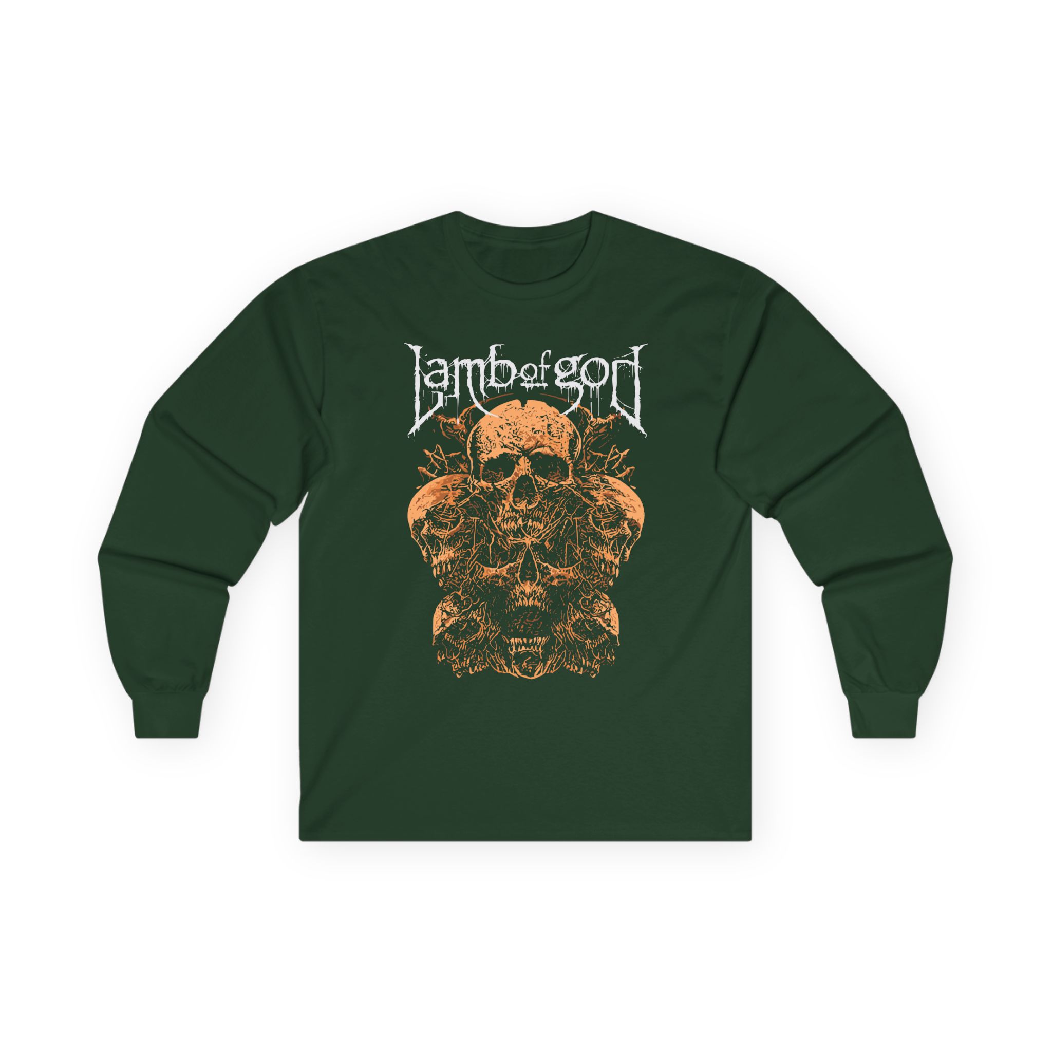 Lamb of God Rooted Skull Unisex Ultra Cotton Long Sleeve Tee