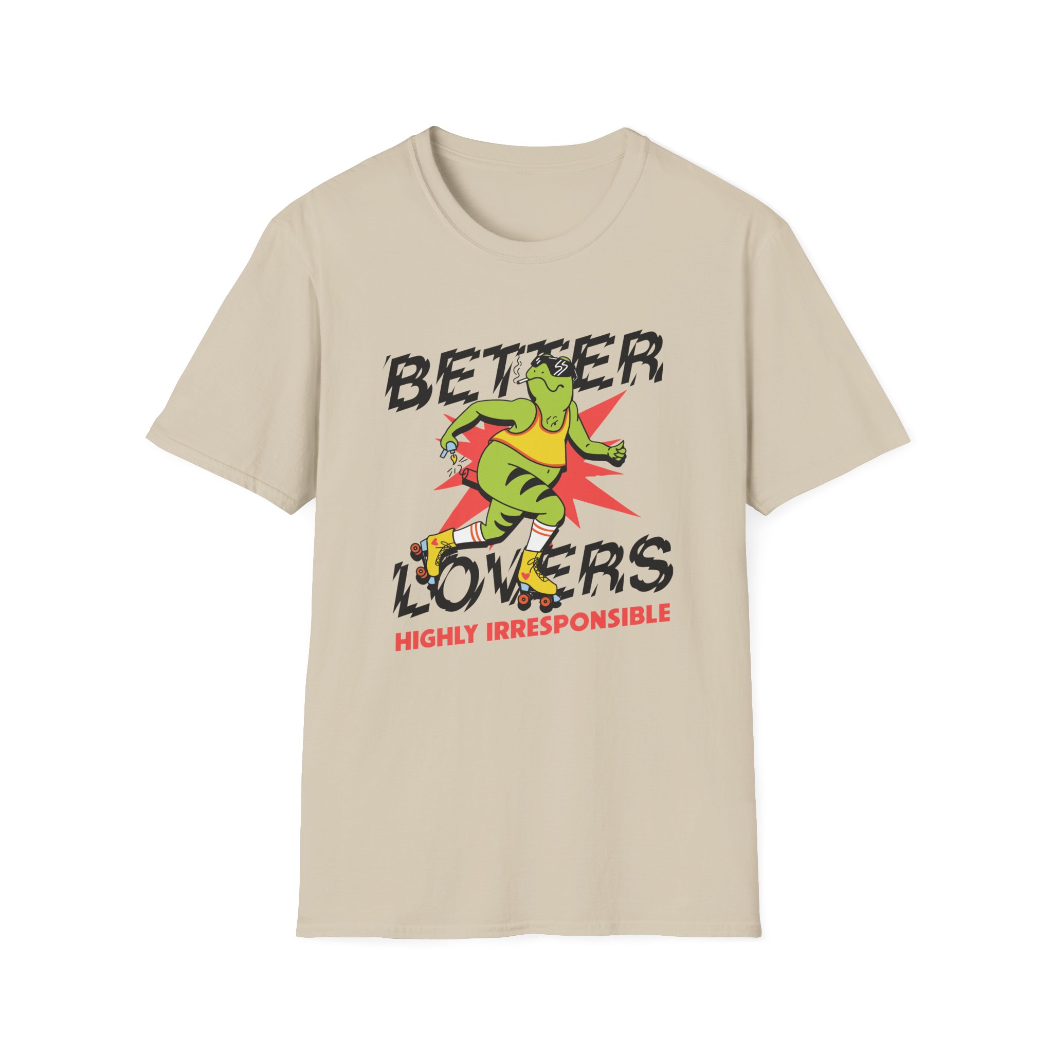 Better Lovers Skating Frog Unisex Softstyle T-Shirt