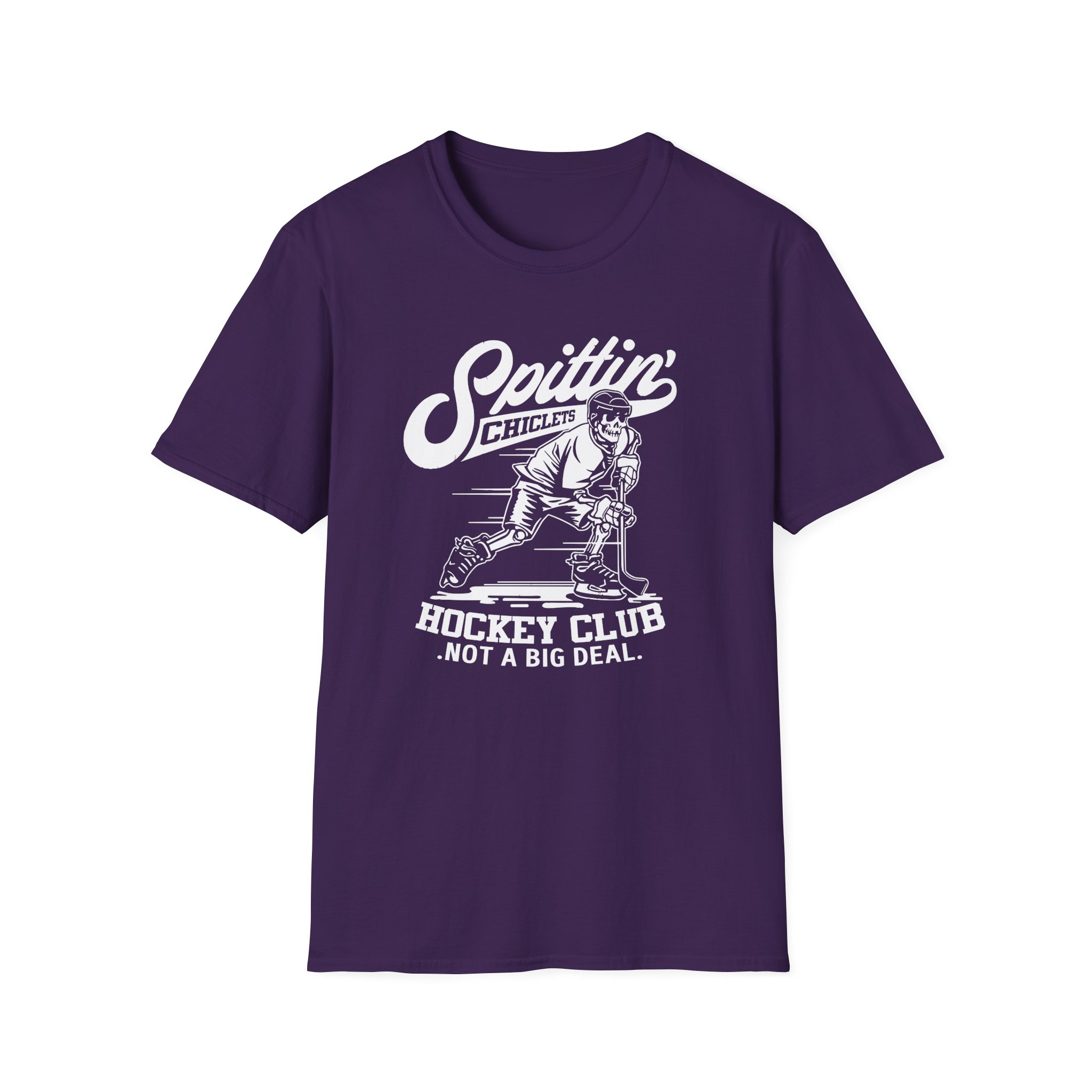 Spittin Chiclets Hockey Club Skul Unisex Softstyle T-Shirt