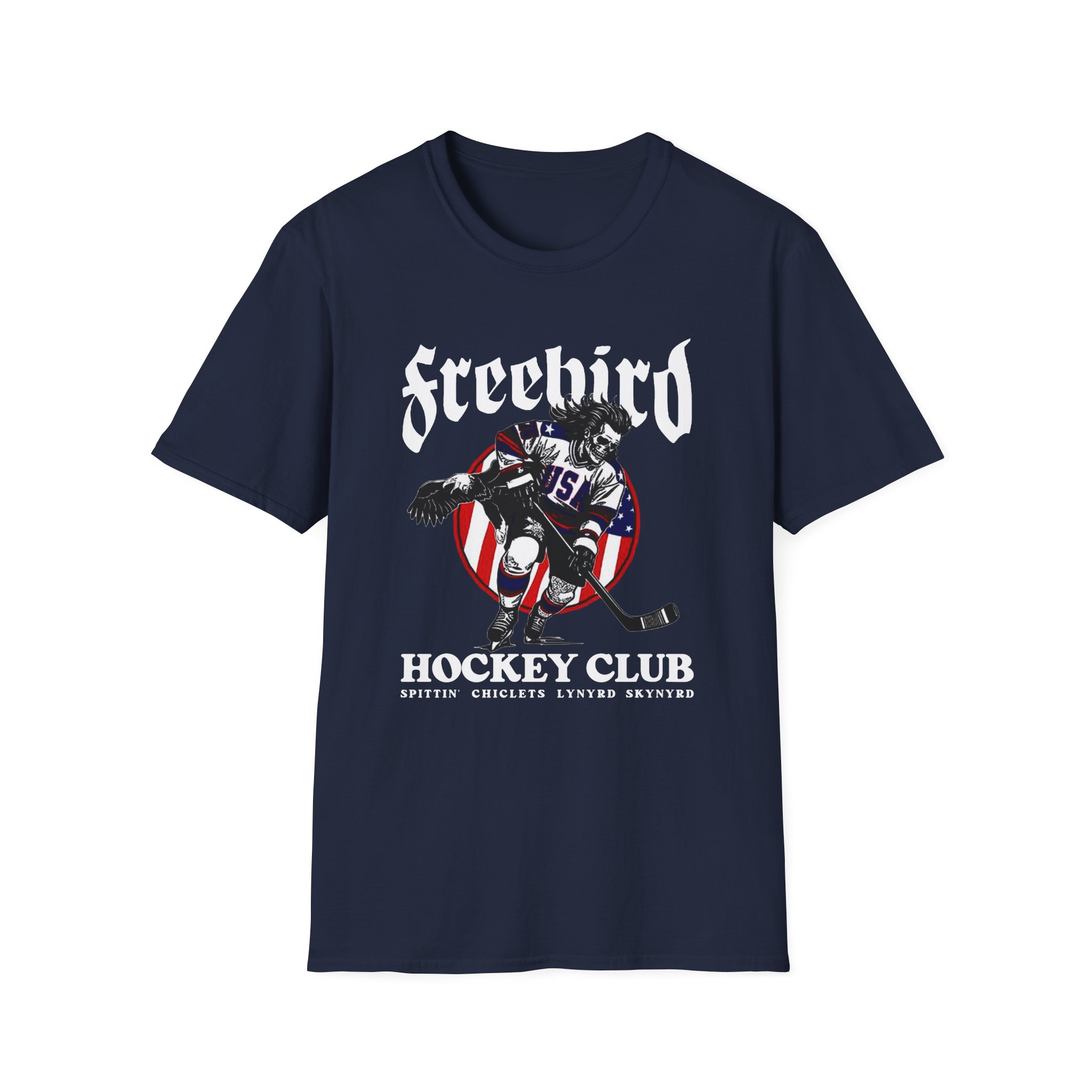 Freebird Usa Spittin Chiclets X Lynyrd Skynyrd Unisex Softstyle T-Shirt