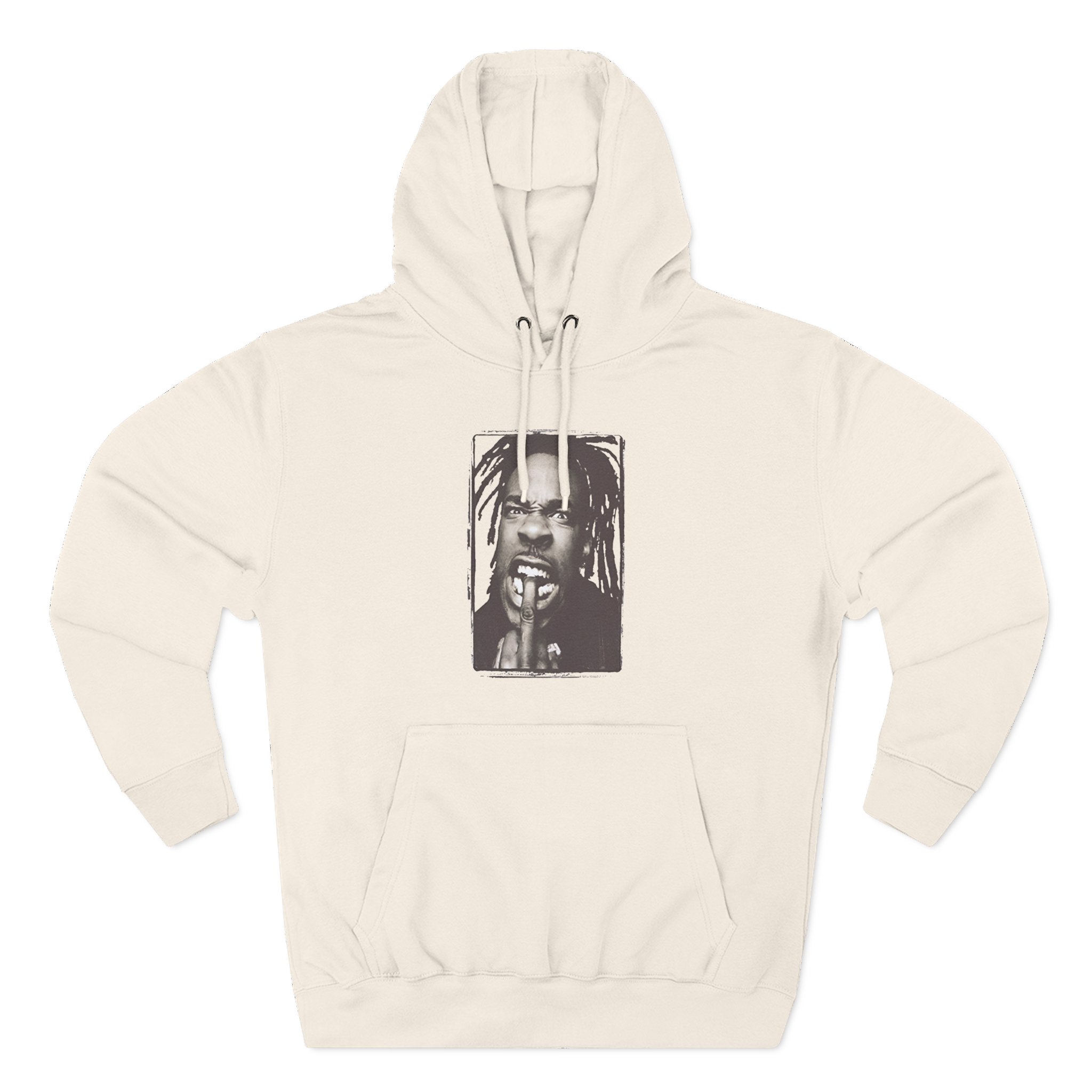 Busta Rhymes dreadlocksfinger Three-Panel Fleece Hoodie