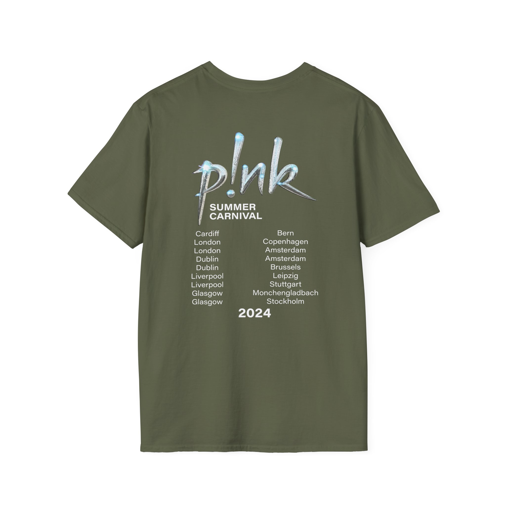 P!nk Split Tie Dye Unisex Softstyle T-Shirt