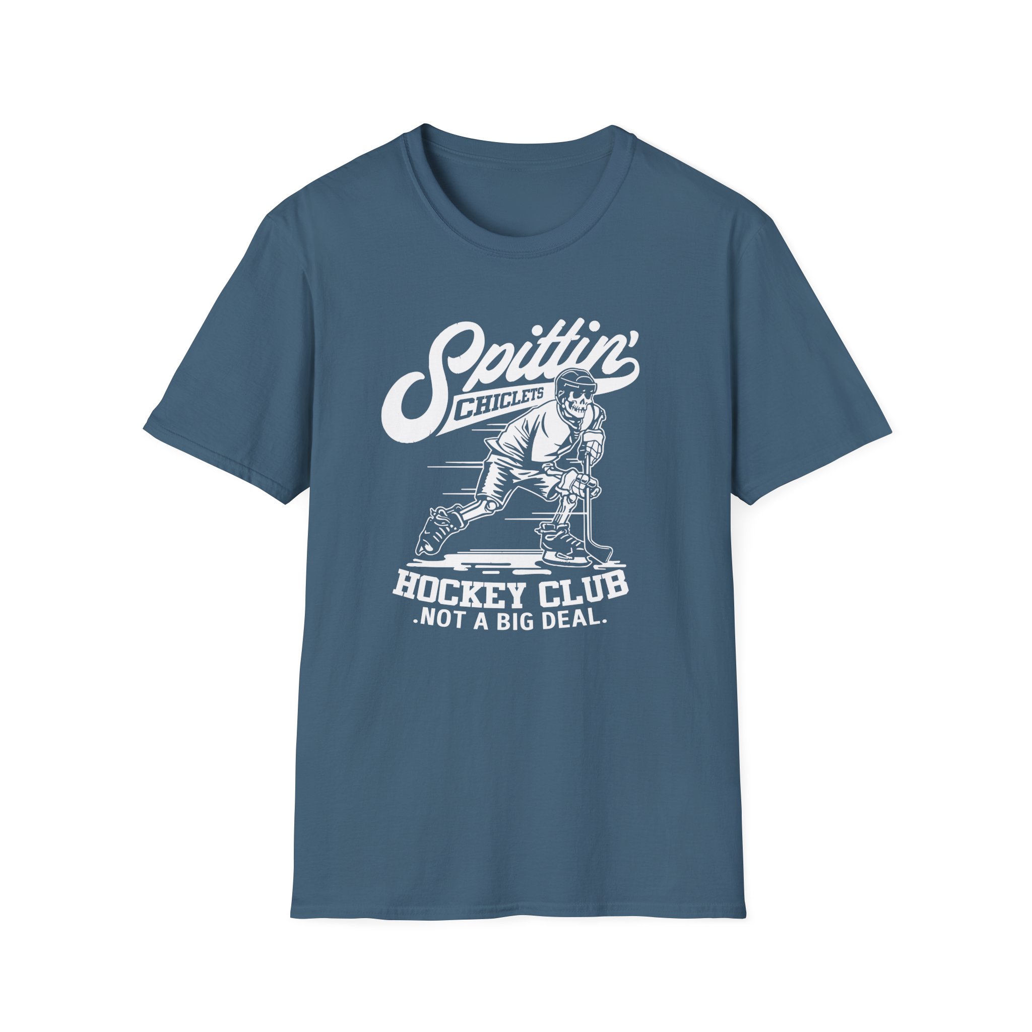 Spittin Chiclets Hockey Club Skul Unisex Softstyle T-Shirt