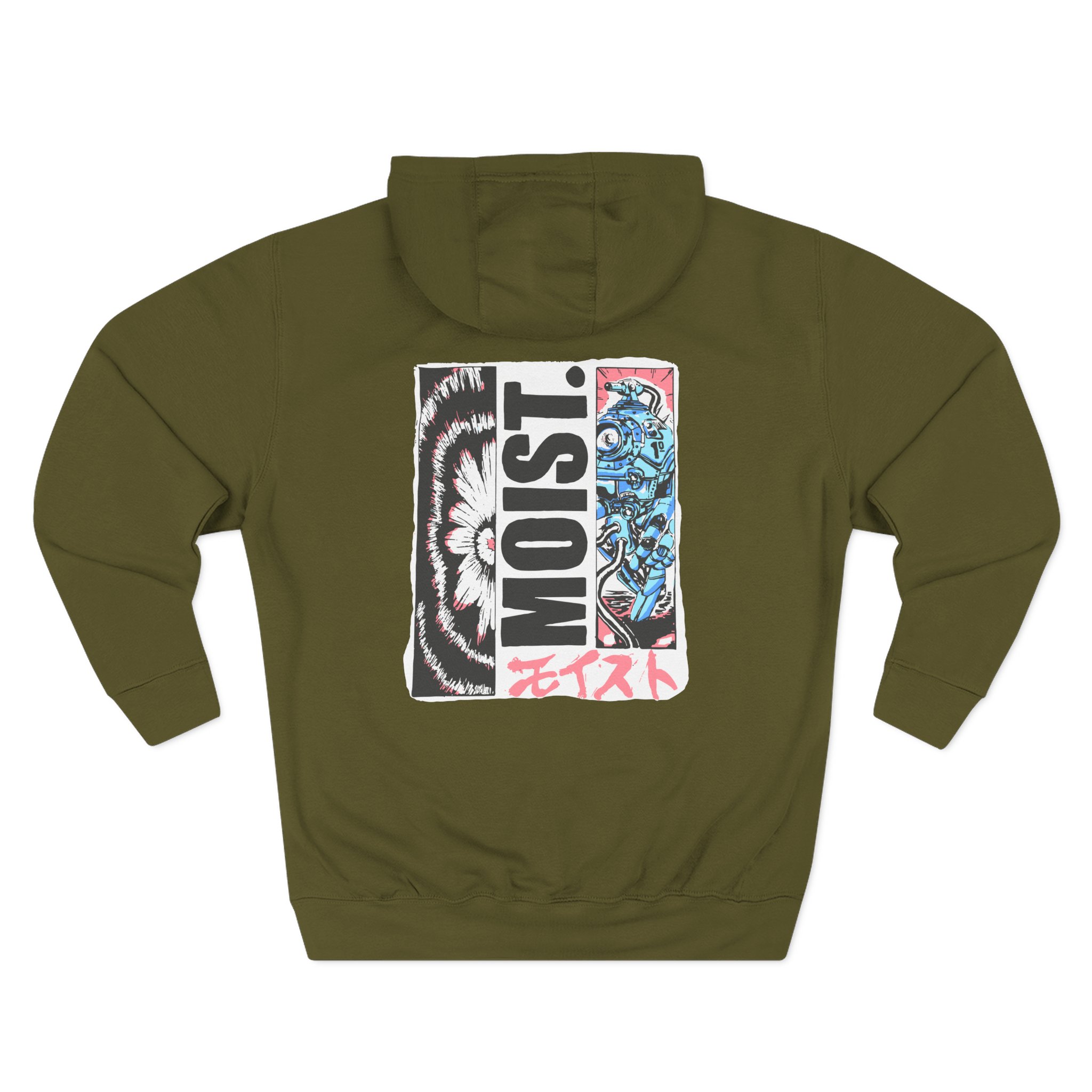 Moist Anime Three-Panel Fleece Hoodie