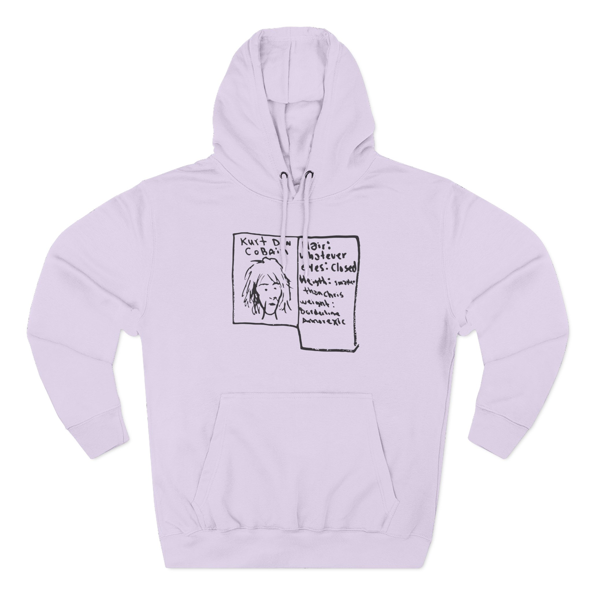 Kurt Cobain Kurt Don Profile Three-Panel Fleece Hoodie