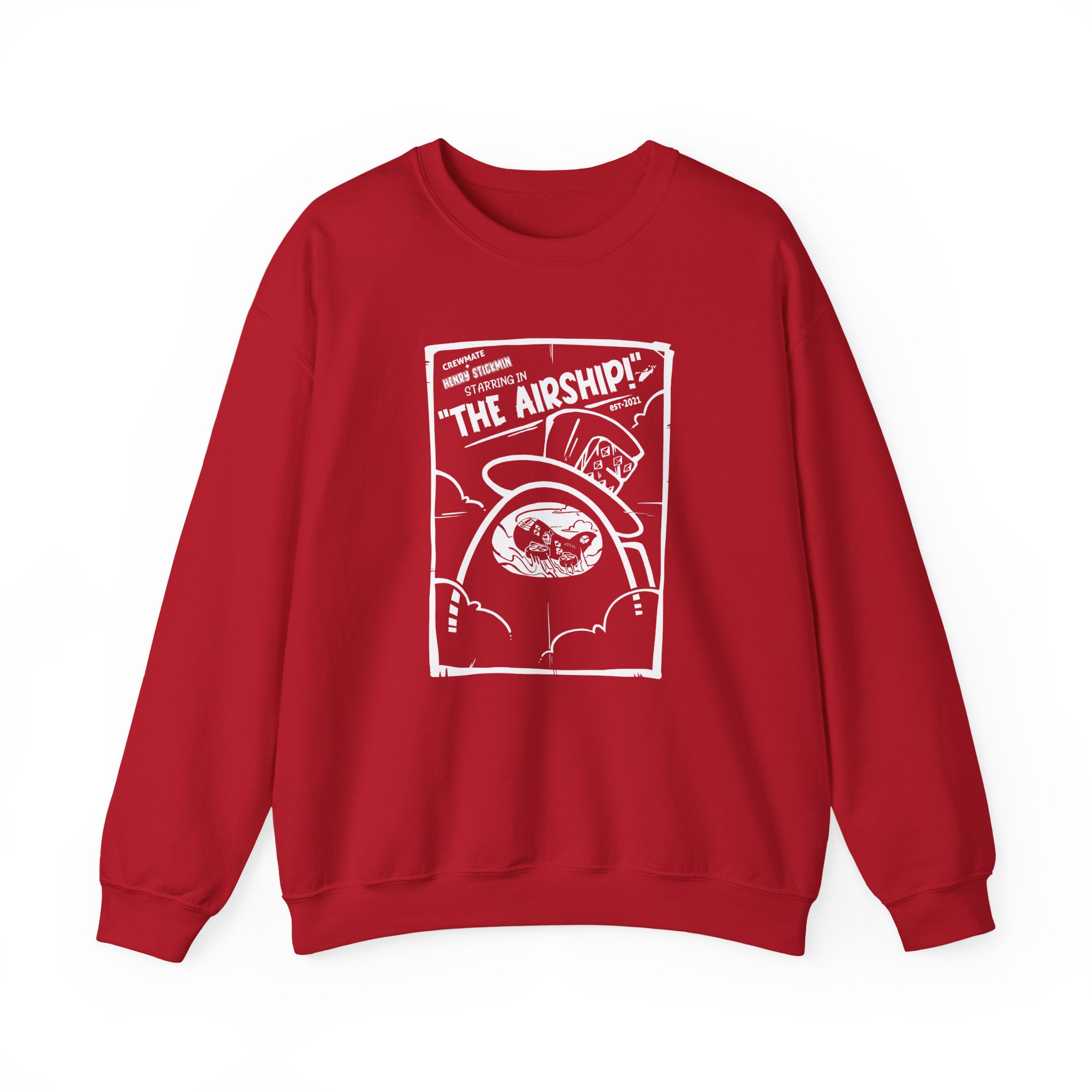 Among Us the Airship Unisex Heavy Blendâ„¢ Crewneck Sweatshirt