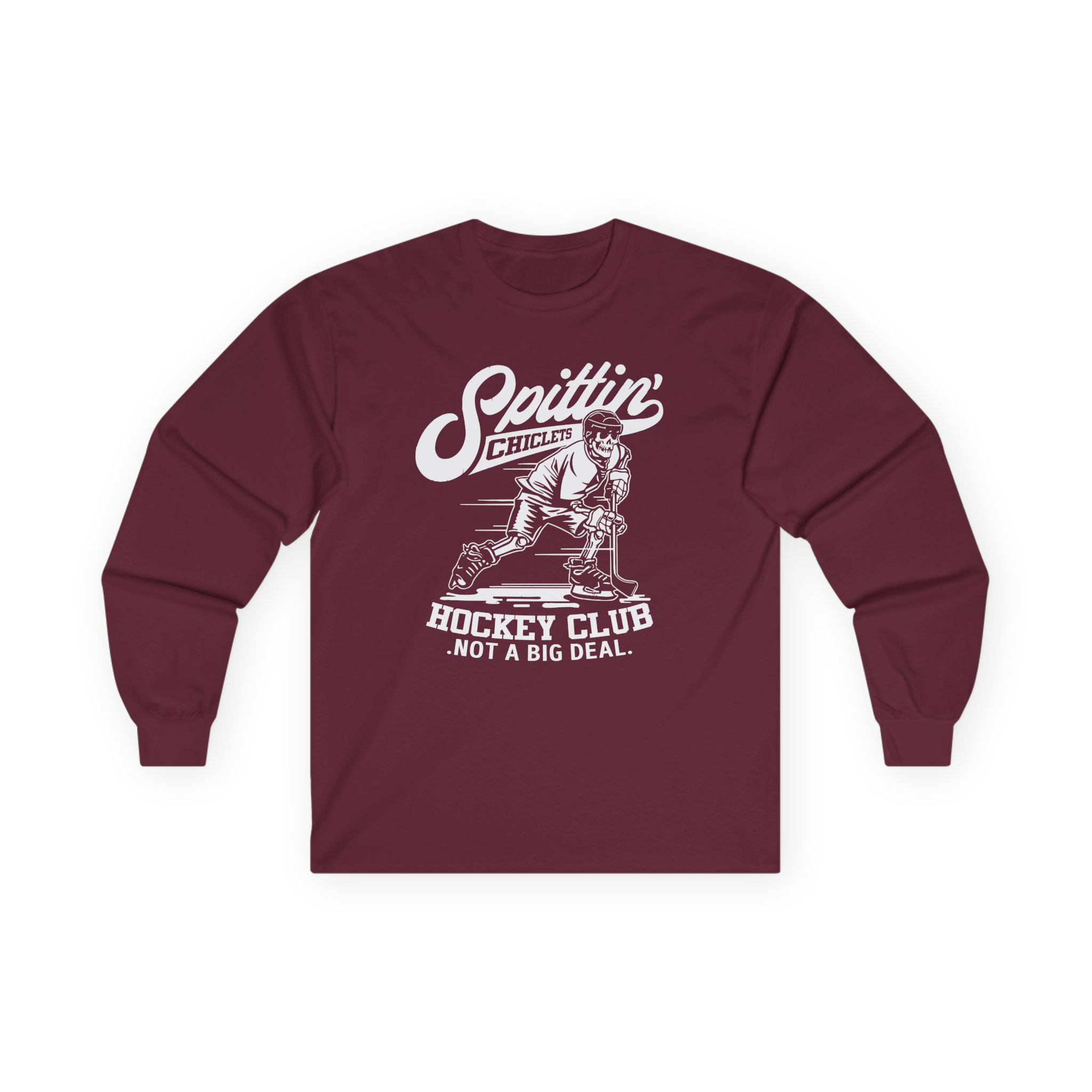 Spittin Chiclets Hockey Club Skul Unisex Ultra Cotton Long Sleeve Tee