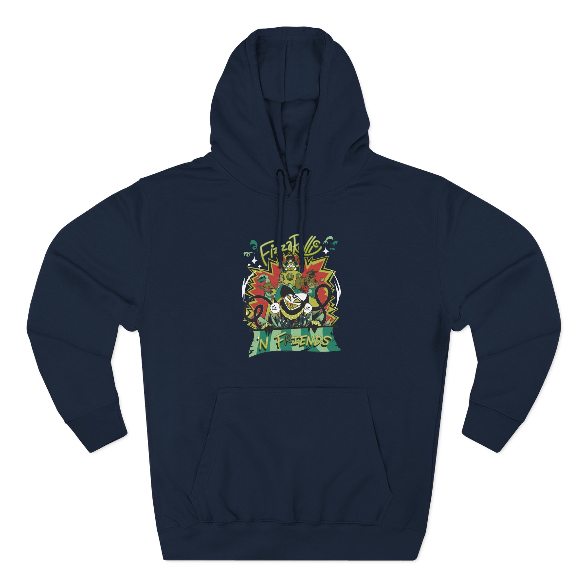 Helluva Boss Fizz N Friends Three-Panel Fleece Hoodie