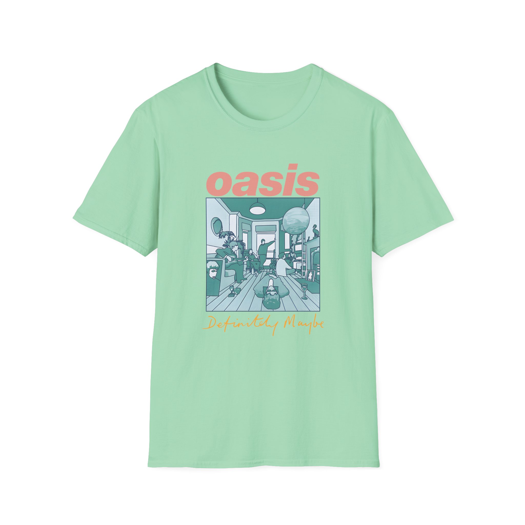 Oasis Definitely Maybe Artwork Unisex Softstyle T-Shirt