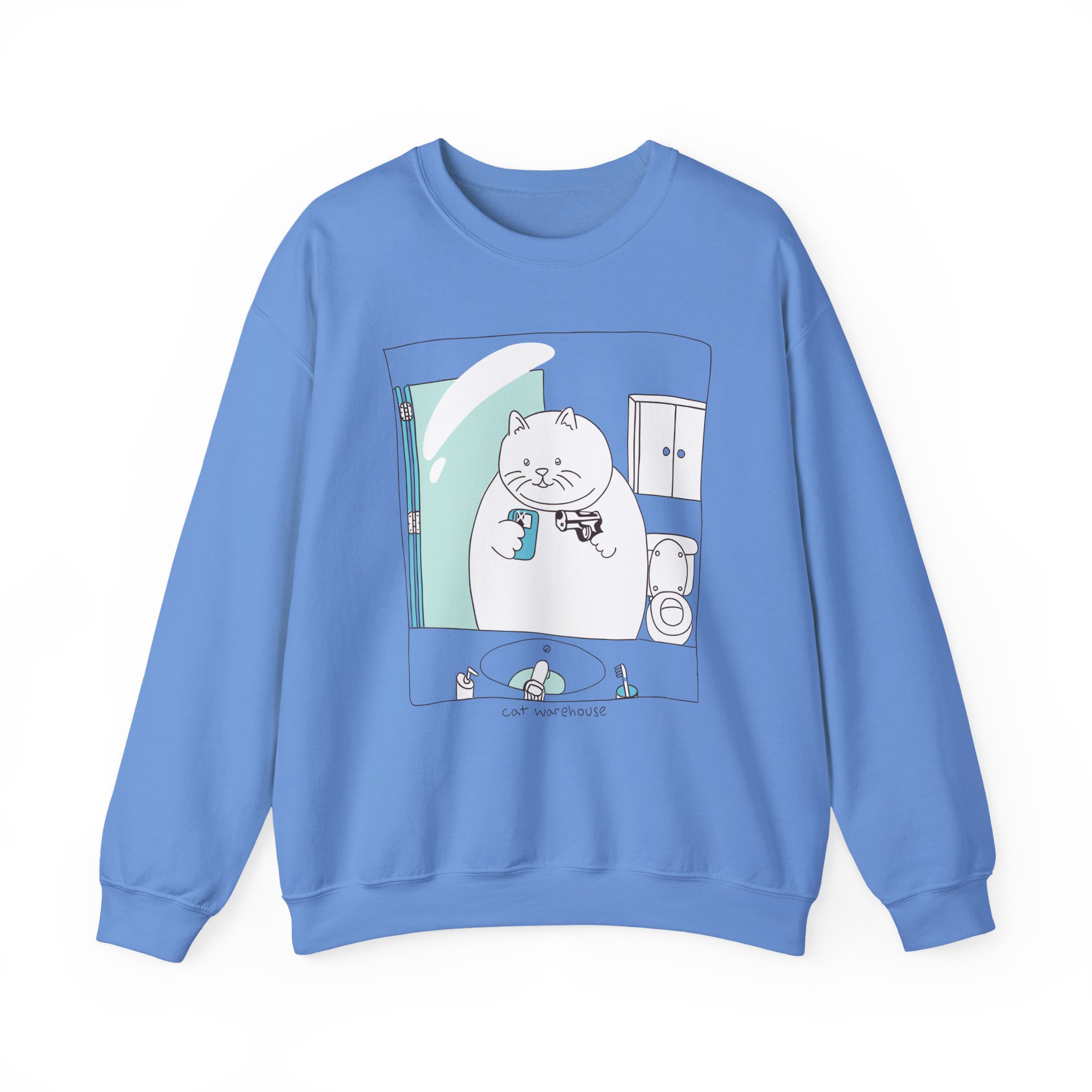 William Osman cat warehouse Unisex Heavy Blendâ„¢ Crewneck Sweatshirt