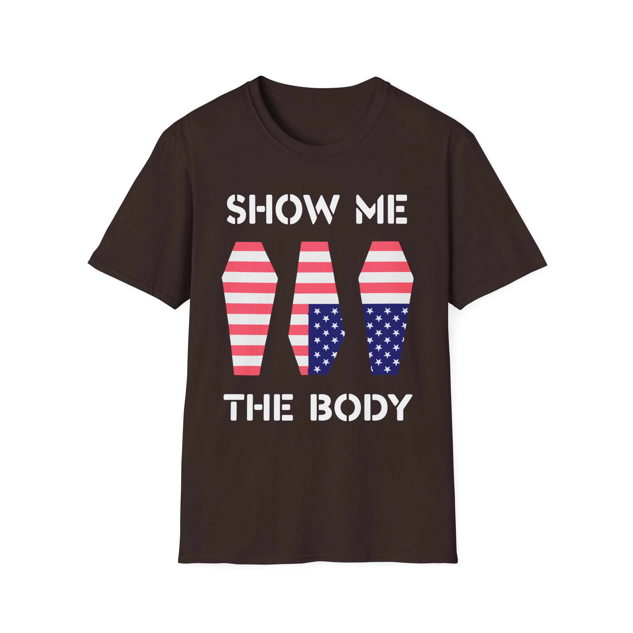 Show Me the Body Coffin Unisex Softstyle T-Shirt