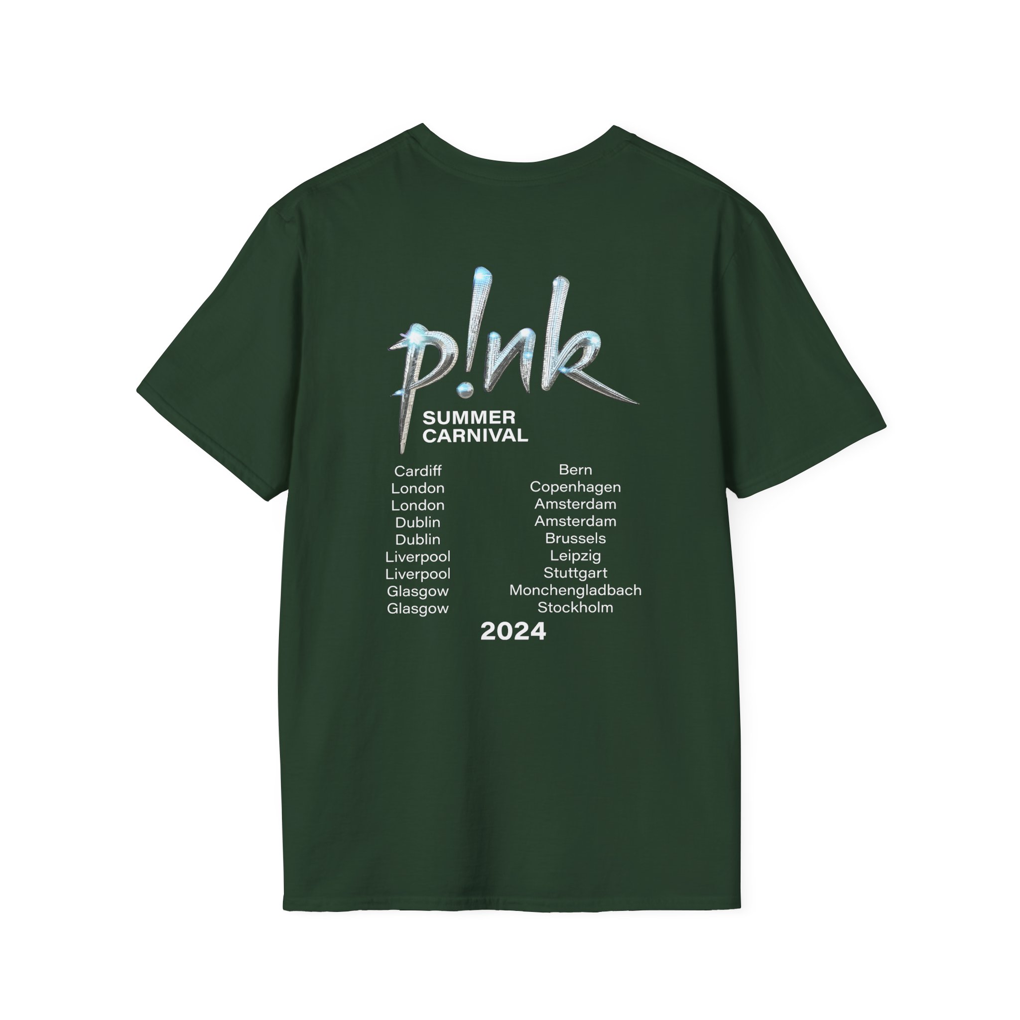 P!nk Split Tie Dye Unisex Softstyle T-Shirt