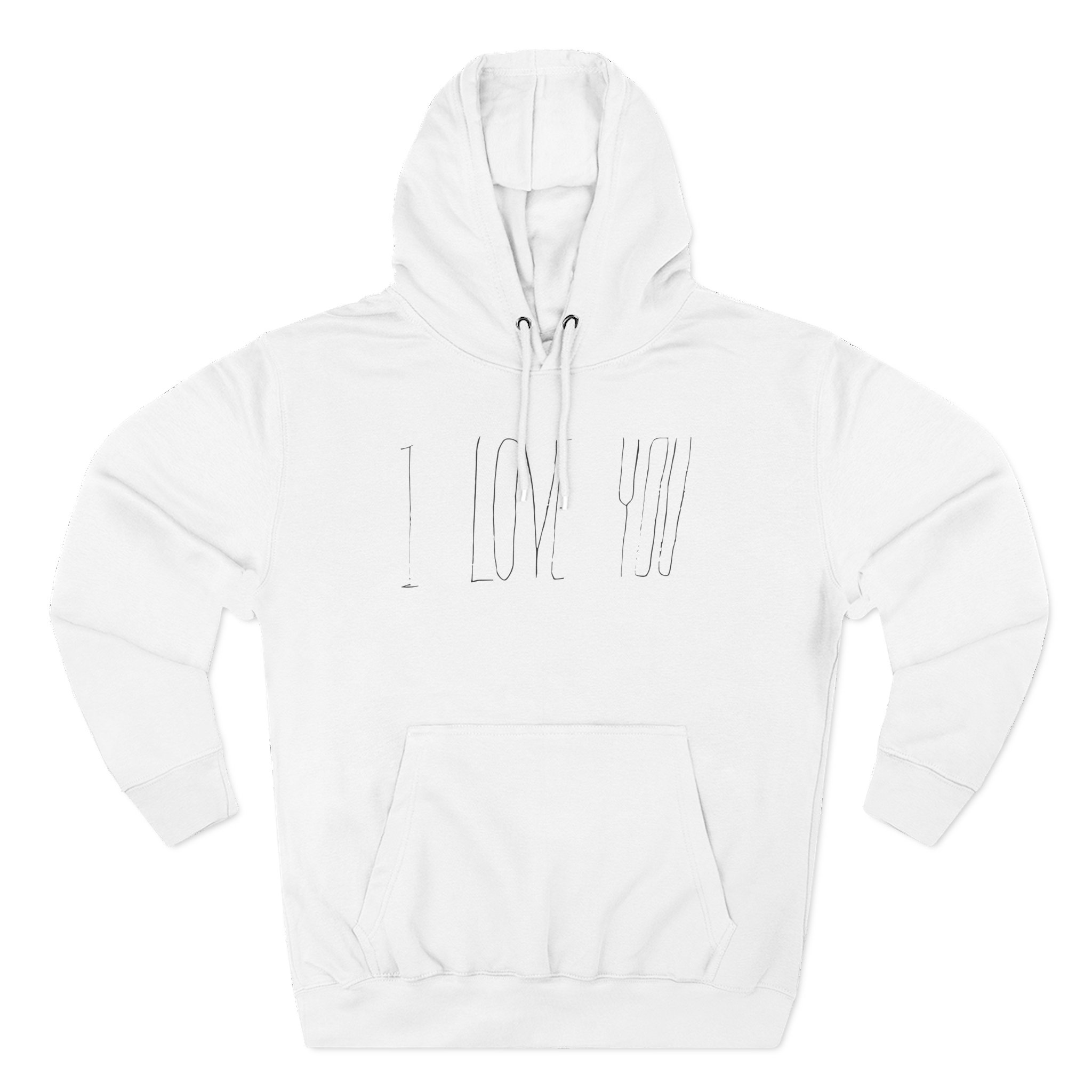 Kurt Cobain I Love You Three-Panel Fleece Hoodie