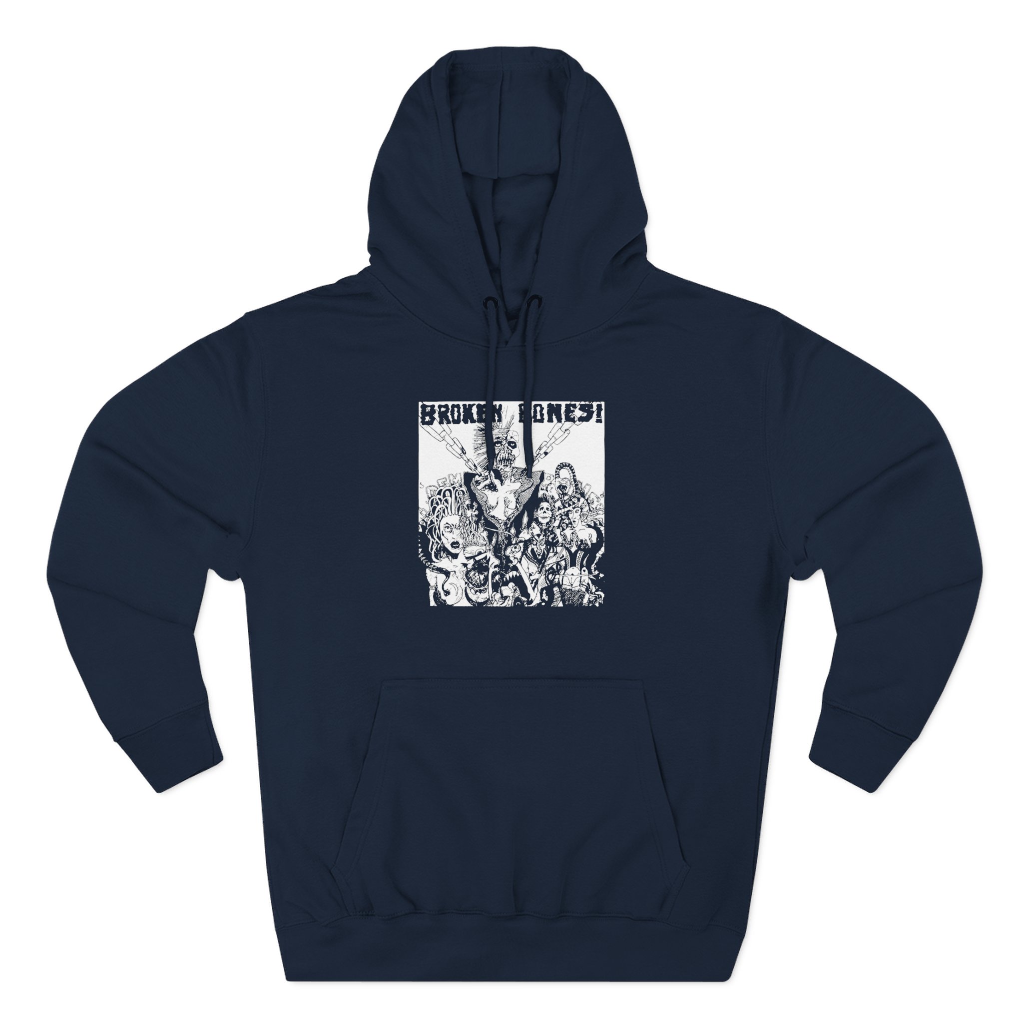 Broken Bones Dem Bones Three-Panel Fleece Hoodie