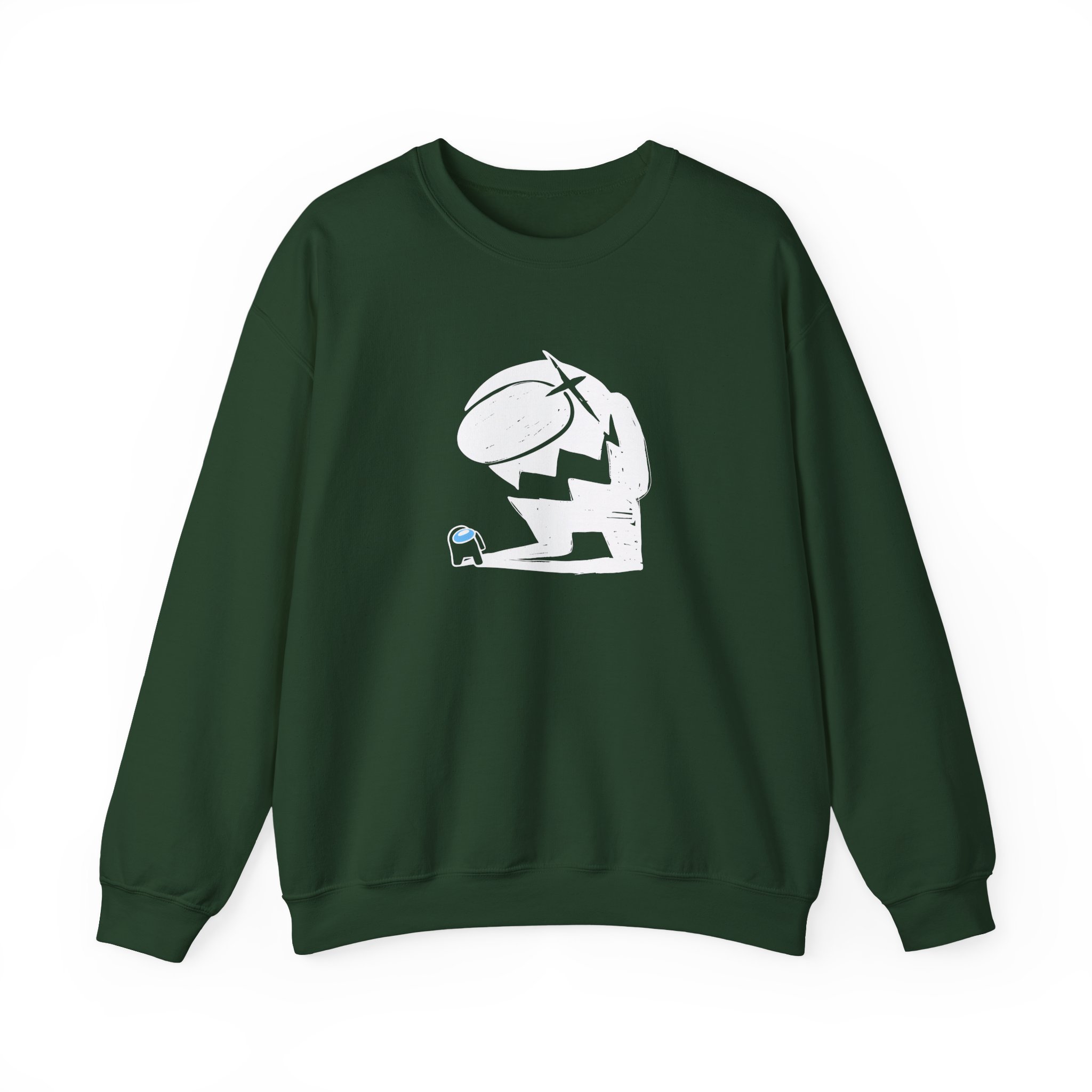 Among Us Impostor Black Shadow Unisex Heavy Blendâ„¢ Crewneck Sweatshirt