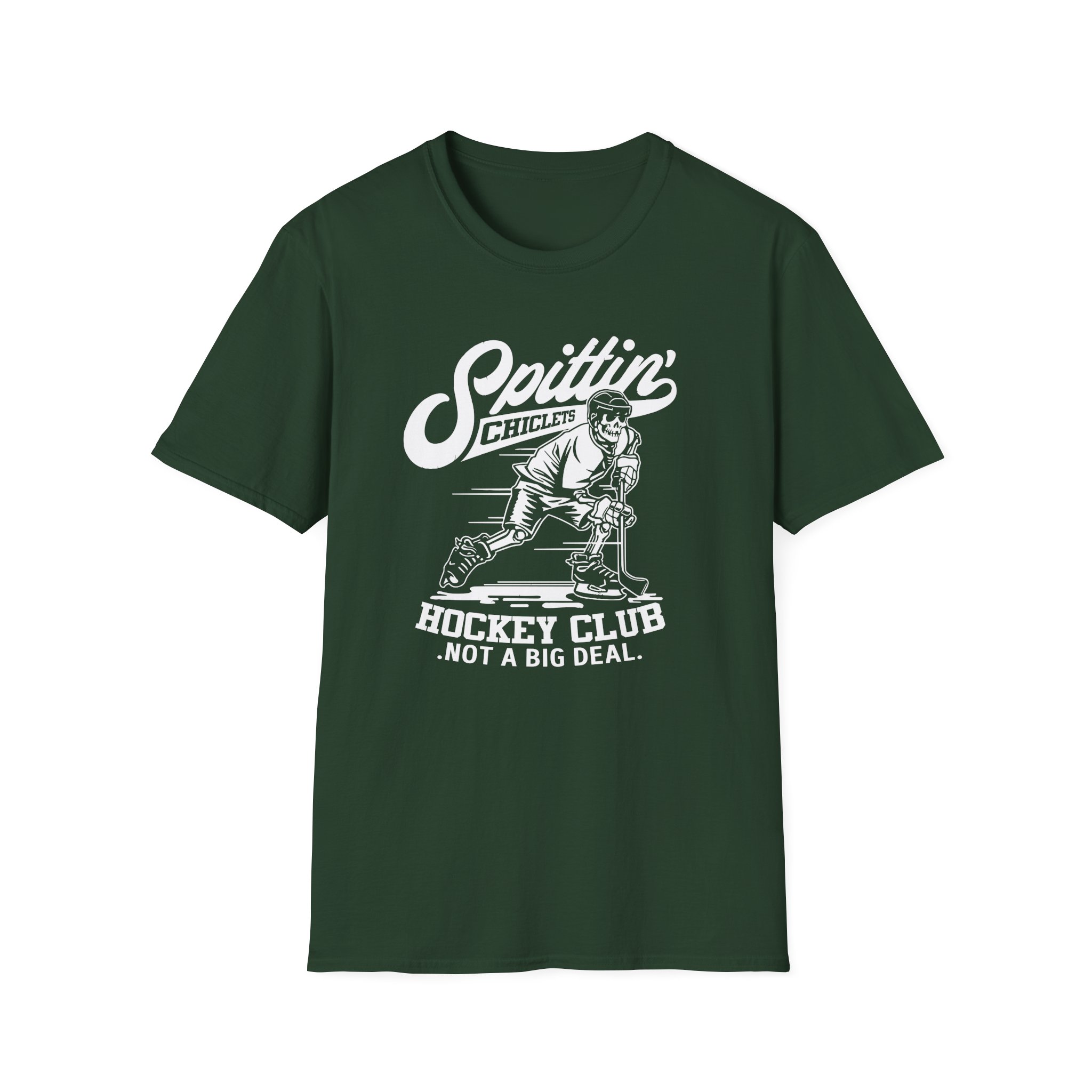Spittin Chiclets Hockey Club Skul Unisex Softstyle T-Shirt