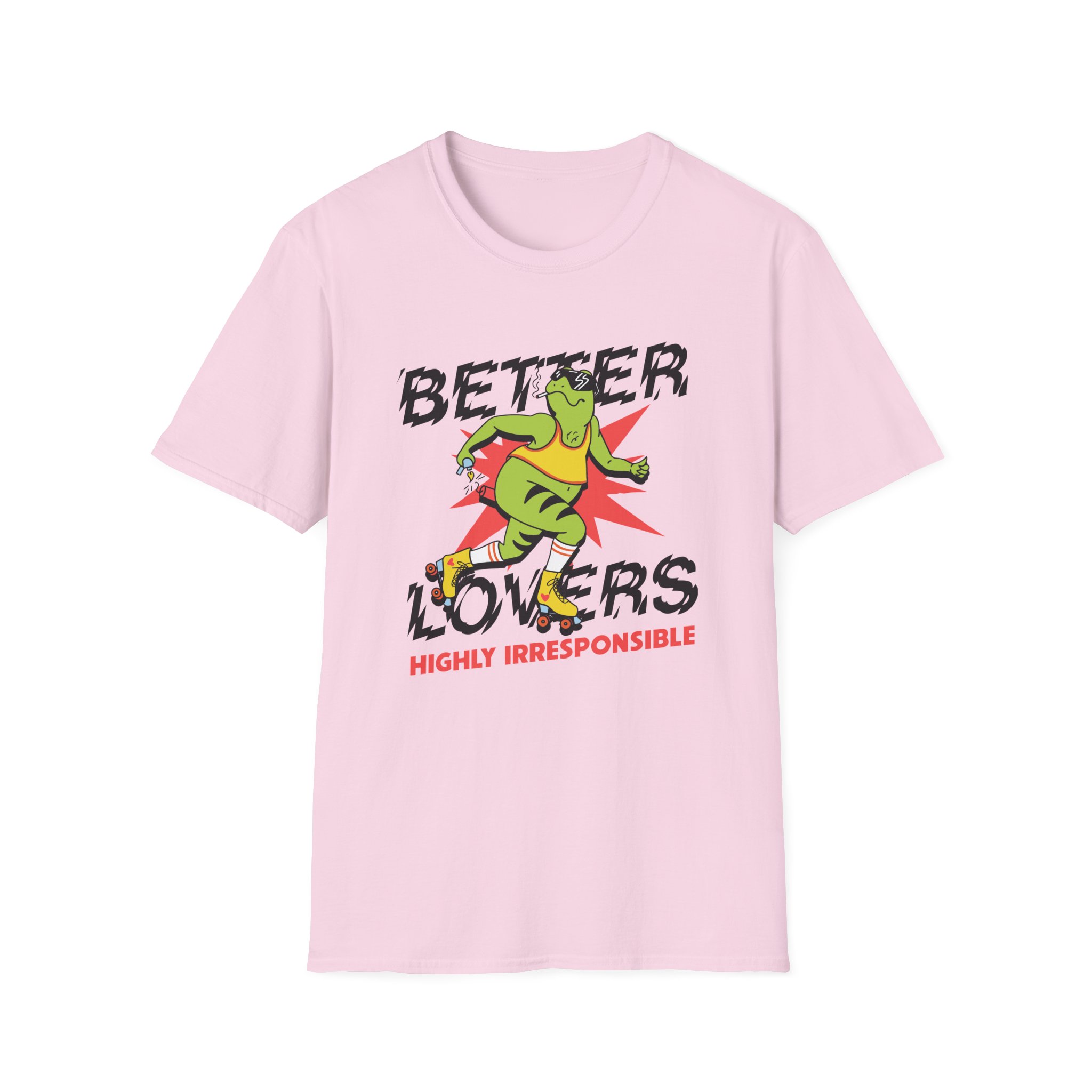 Better Lovers Skating Frog Unisex Softstyle T-Shirt