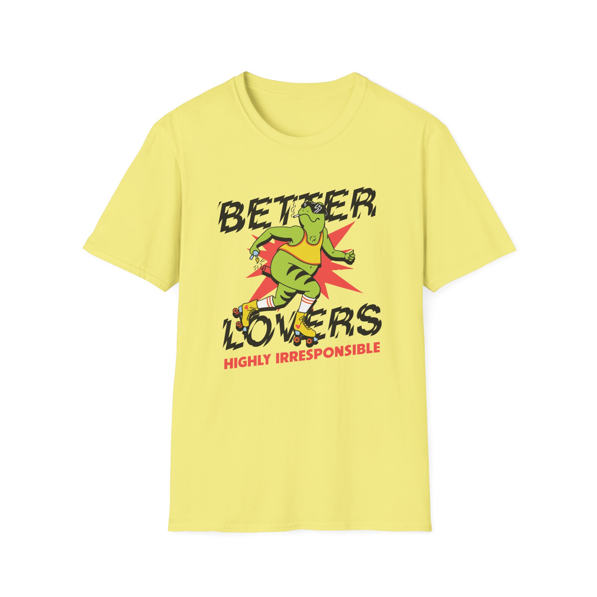 Better Lovers Skating Frog Unisex Softstyle T-Shirt