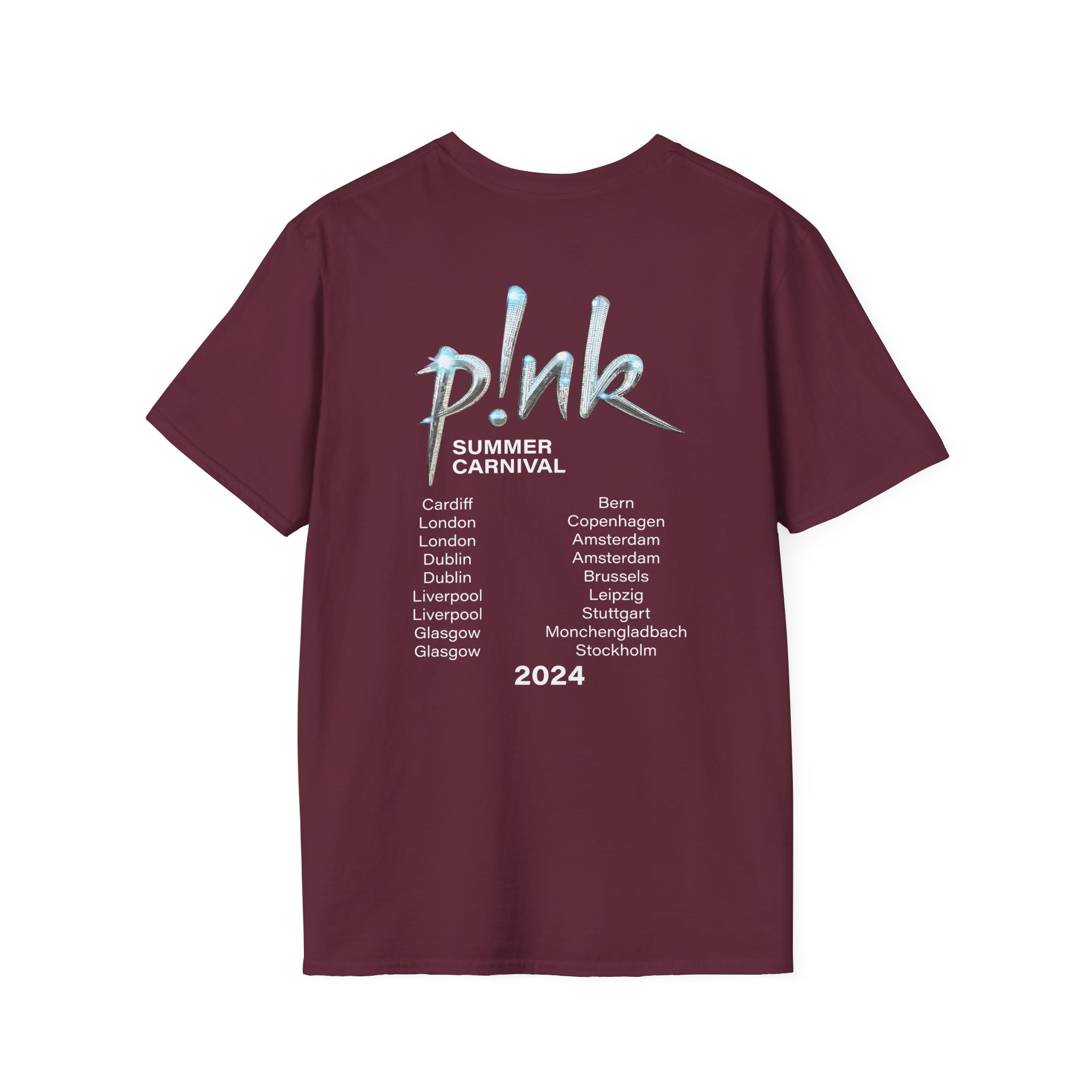 P!nk Split Tie Dye Unisex Softstyle T-Shirt