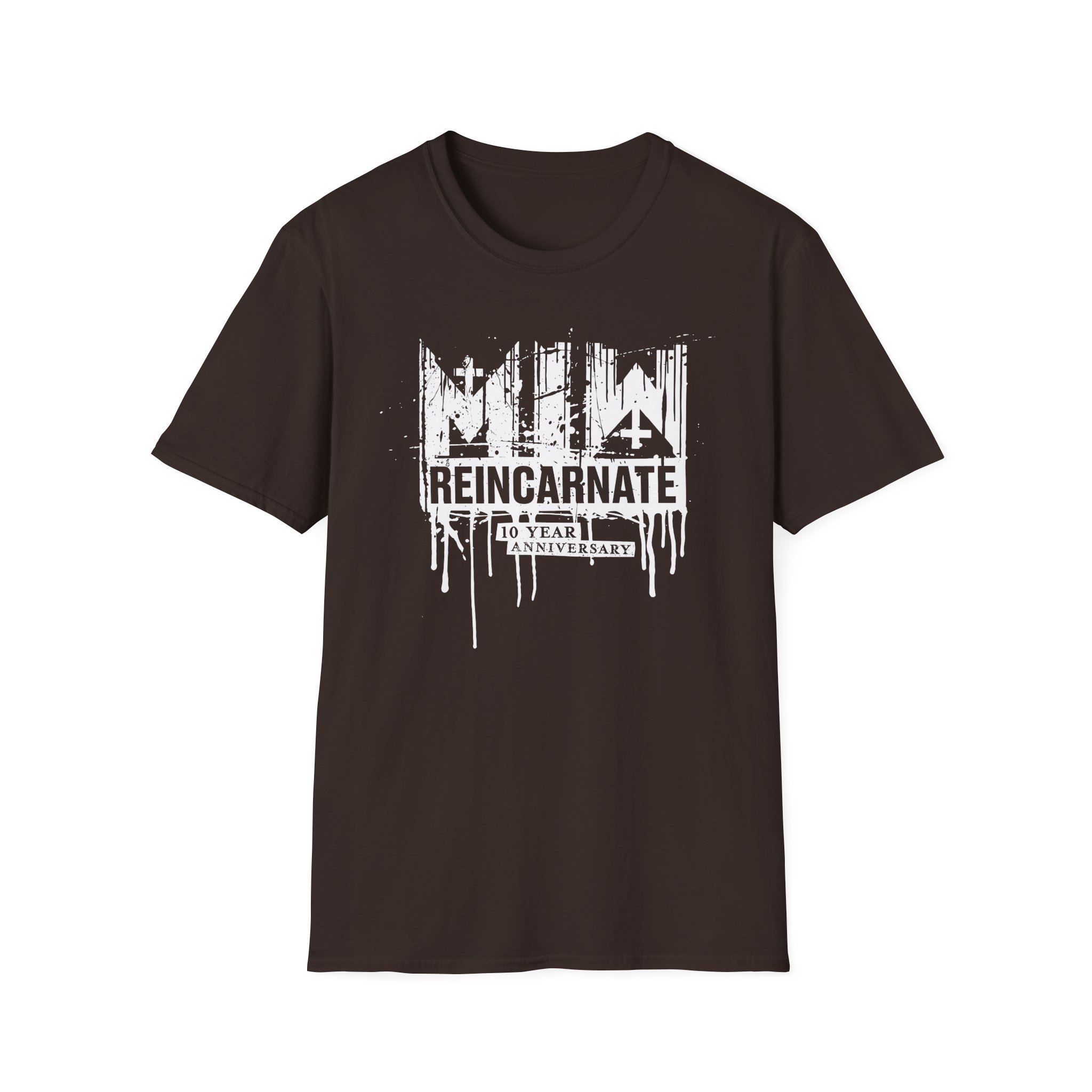 Motionless in White Reincarnate 10 Year Drip Logo Unisex Softstyle T-Shirt