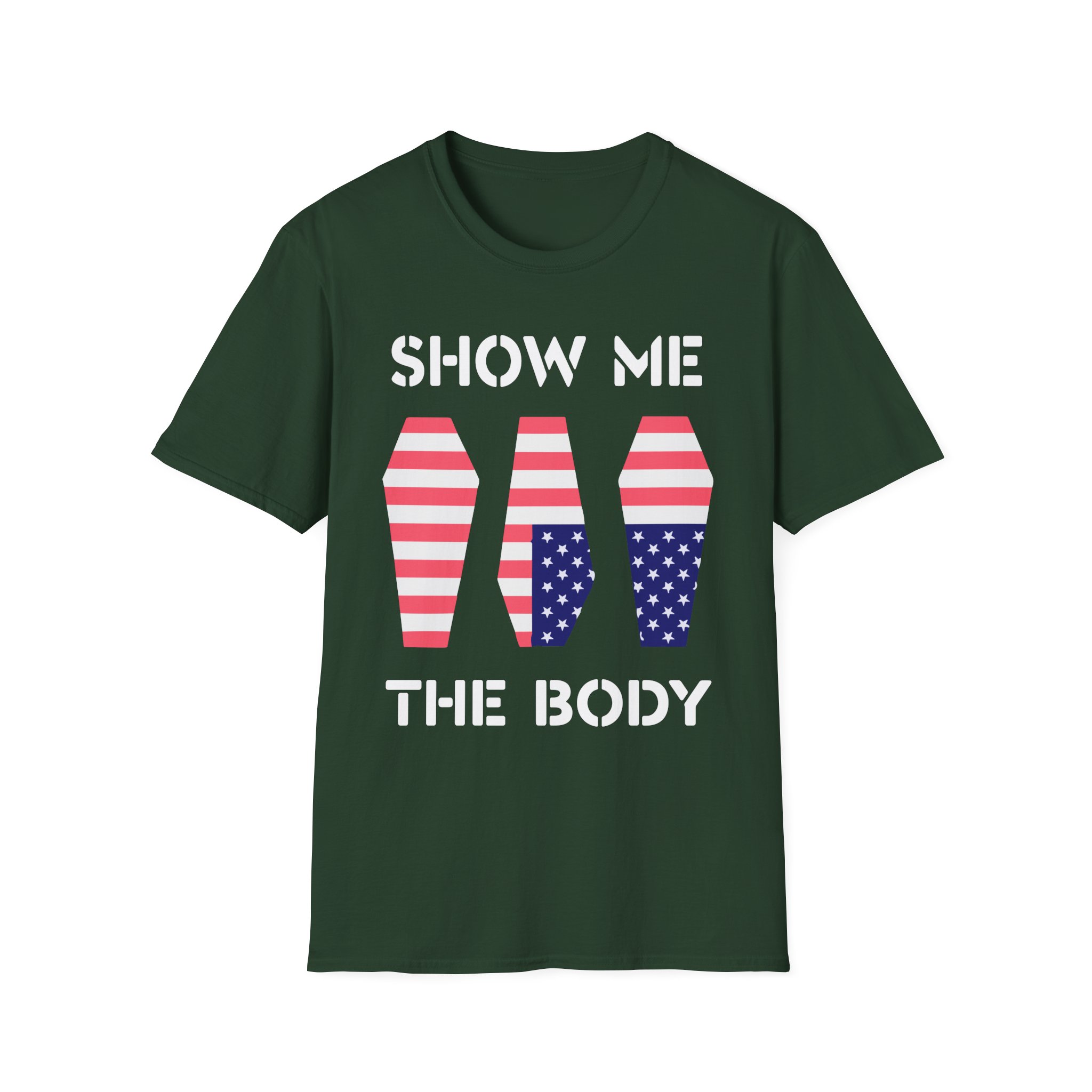 Show Me the Body Coffin Unisex Softstyle T-Shirt