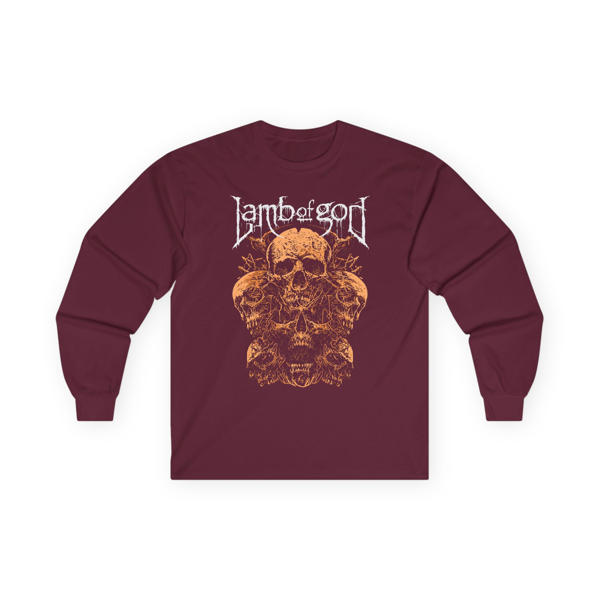 Lamb of God Rooted Skull Unisex Ultra Cotton Long Sleeve Tee
