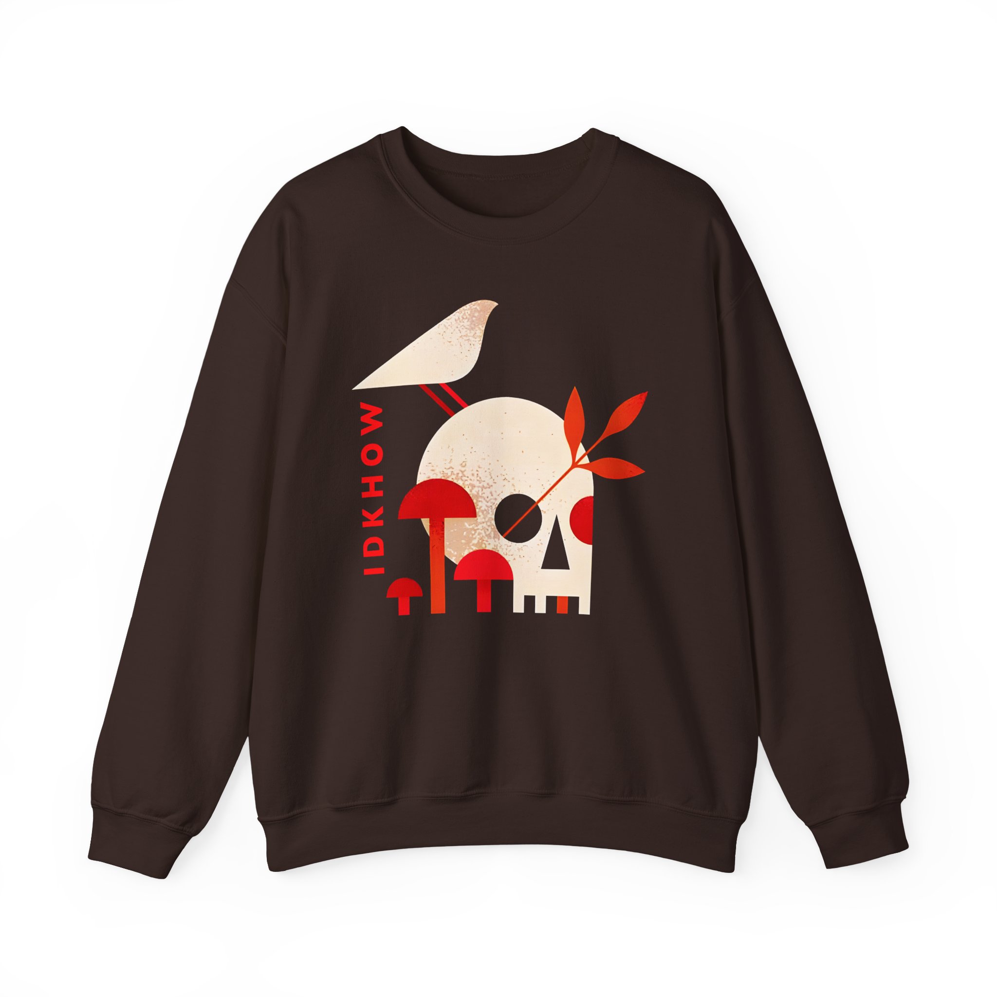 iDKHOW Skull Mushroom Unisex Heavy Blendâ„¢ Crewneck Sweatshirt