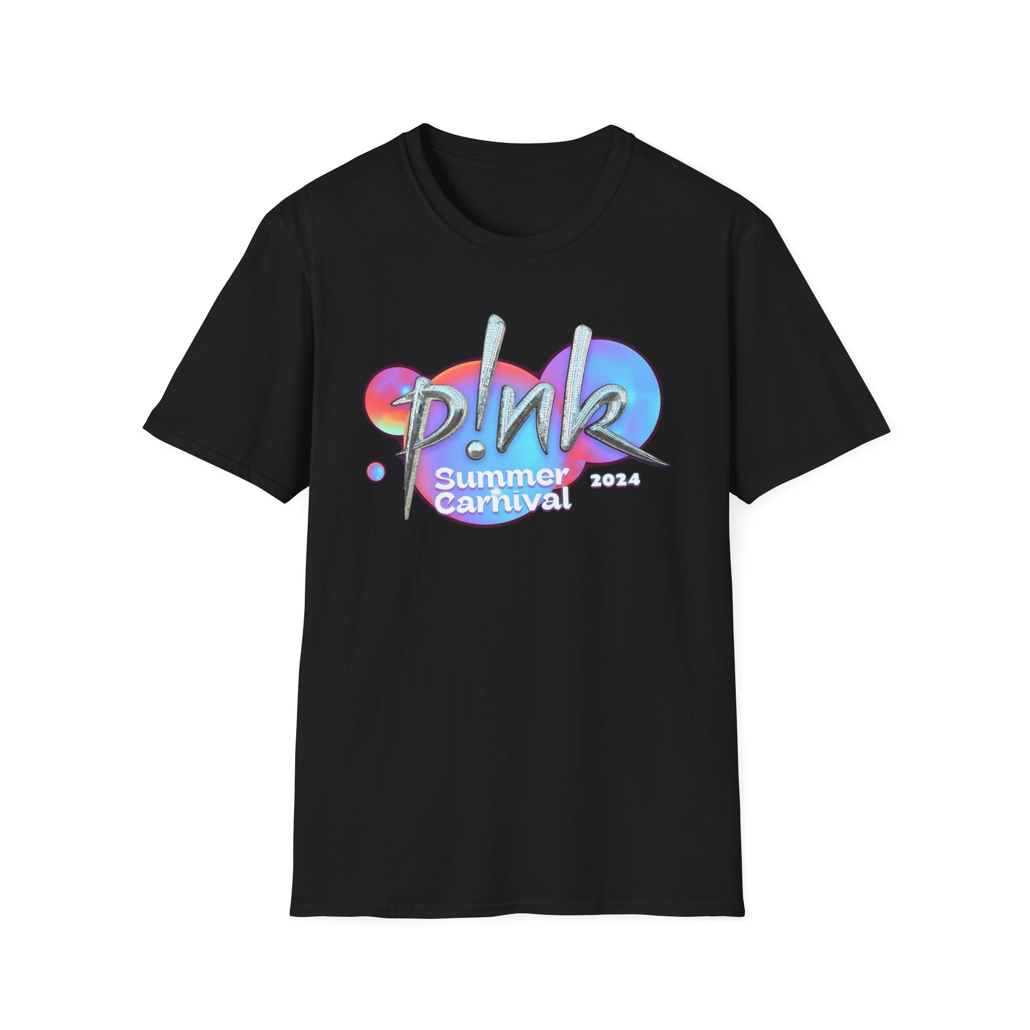 P!nk Split Tie Dye Unisex Softstyle T-Shirt