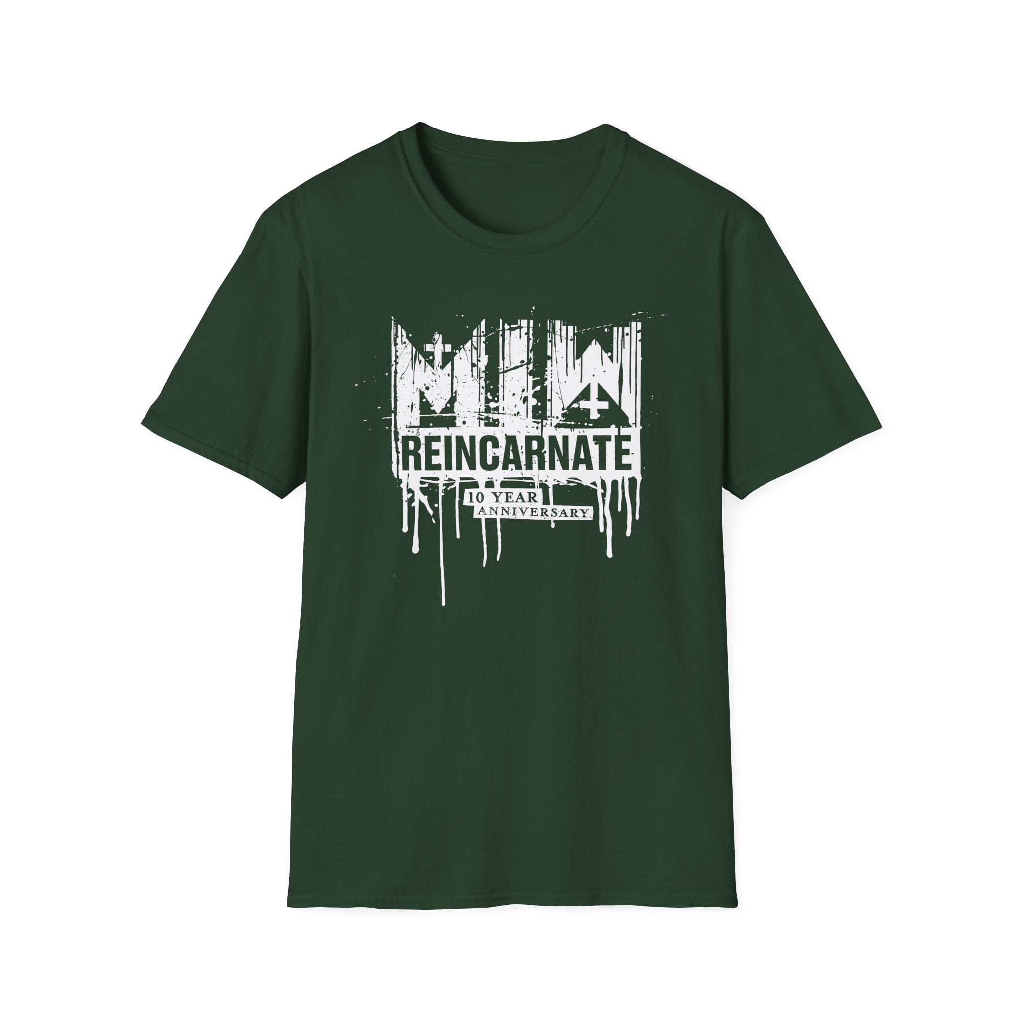 Motionless in White Reincarnate 10 Year Drip Logo Unisex Softstyle T-Shirt