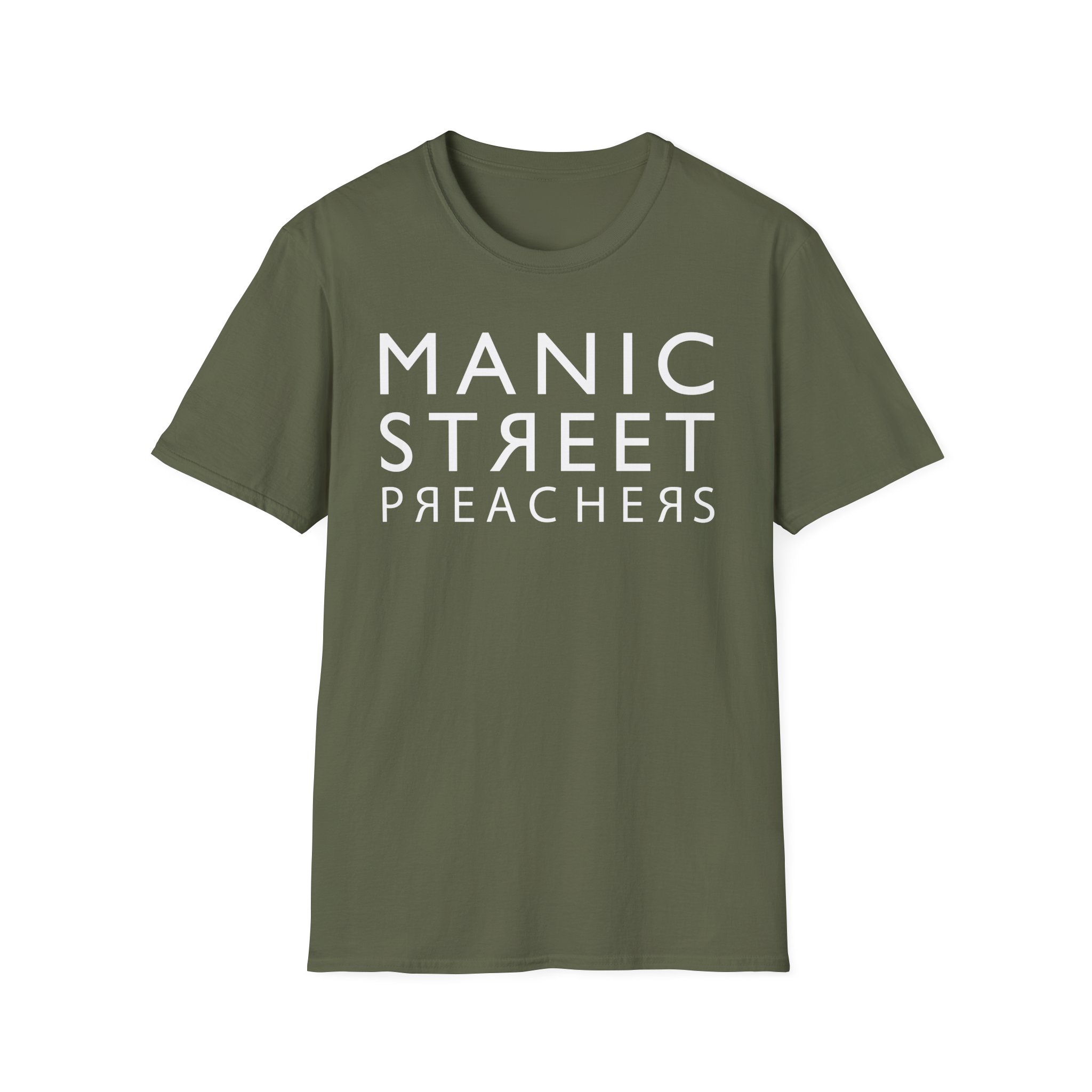 Manic Street Preachers Reversed Logo Unisex Softstyle T-Shirt