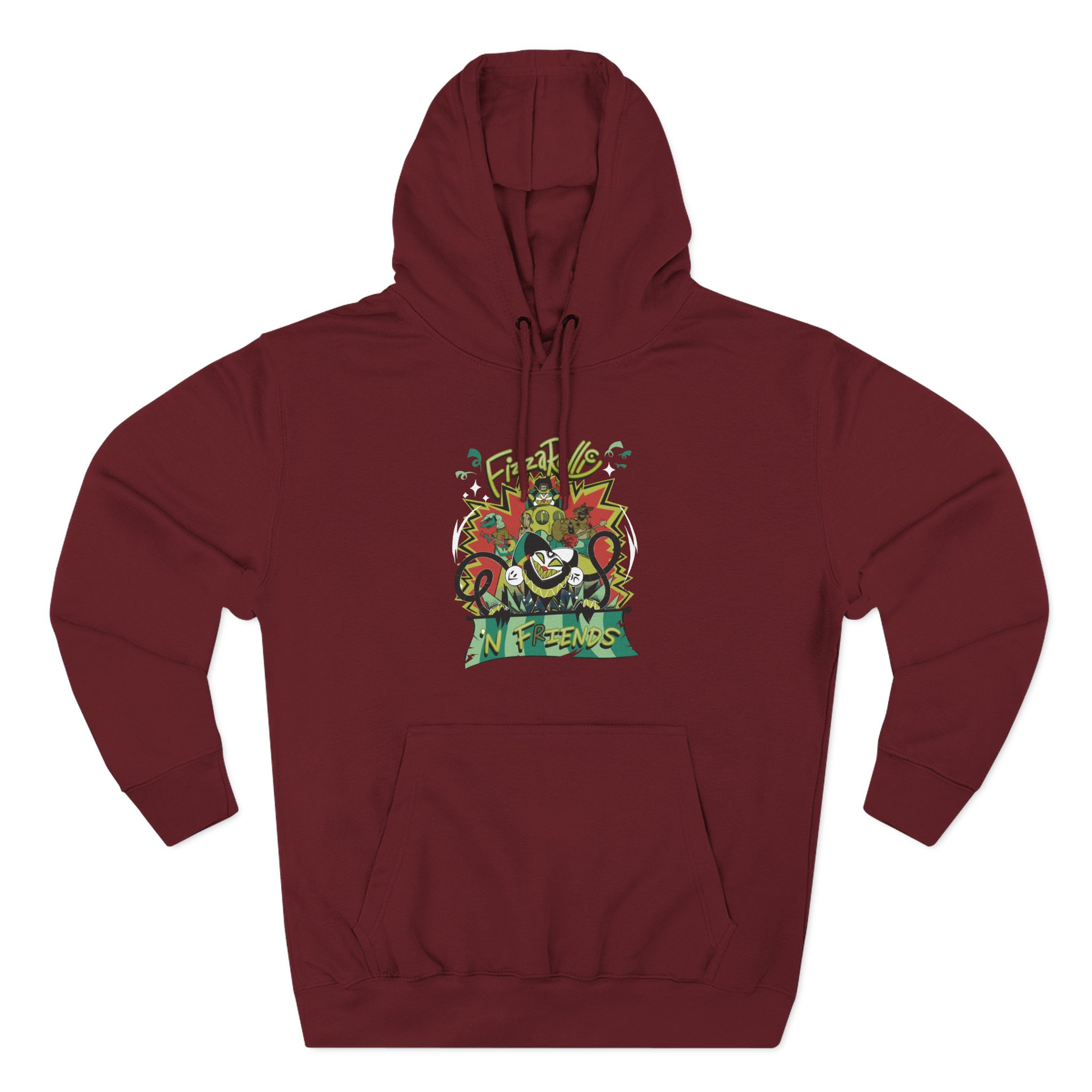 Helluva Boss Fizz N Friends Three-Panel Fleece Hoodie