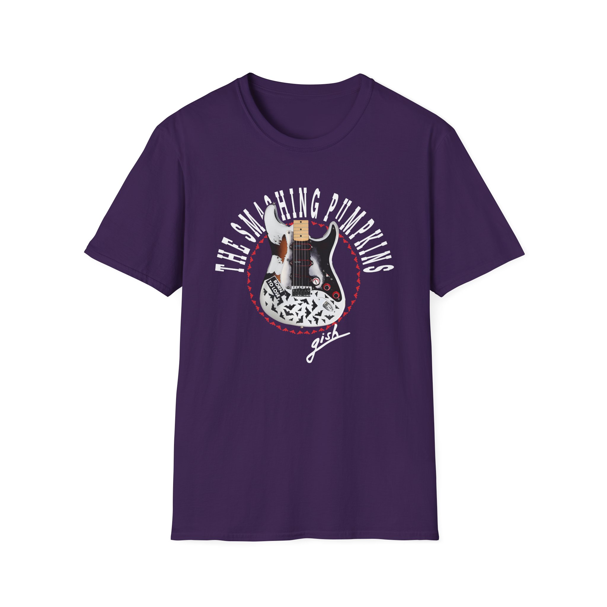 Billy Corgan Smashing Pumpkins Bat Strat Unisex Softstyle T-Shirt
