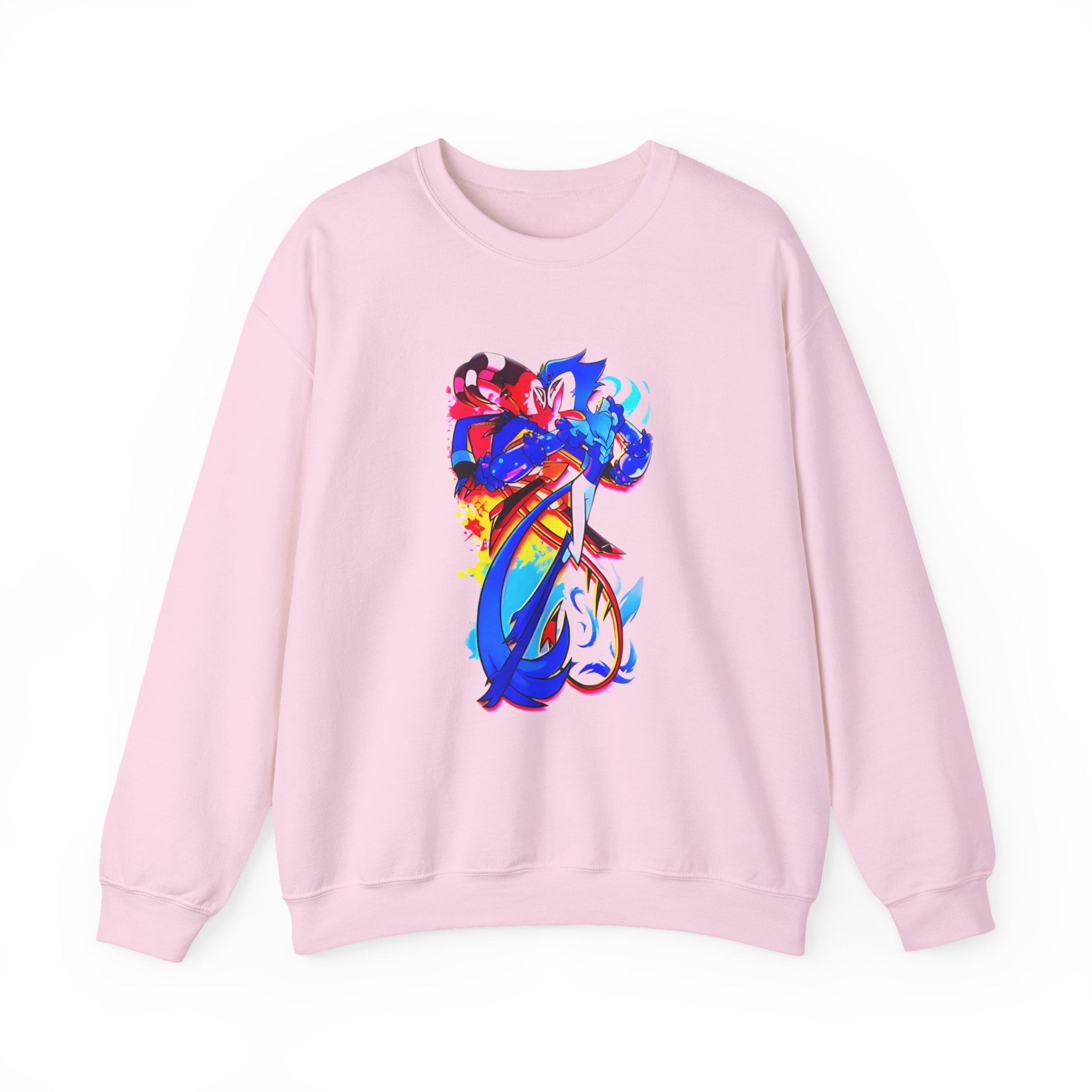 Helluva Boss Stolas & Blitzo Micro Unisex Heavy Blendâ„¢ Crewneck Sweatshirt