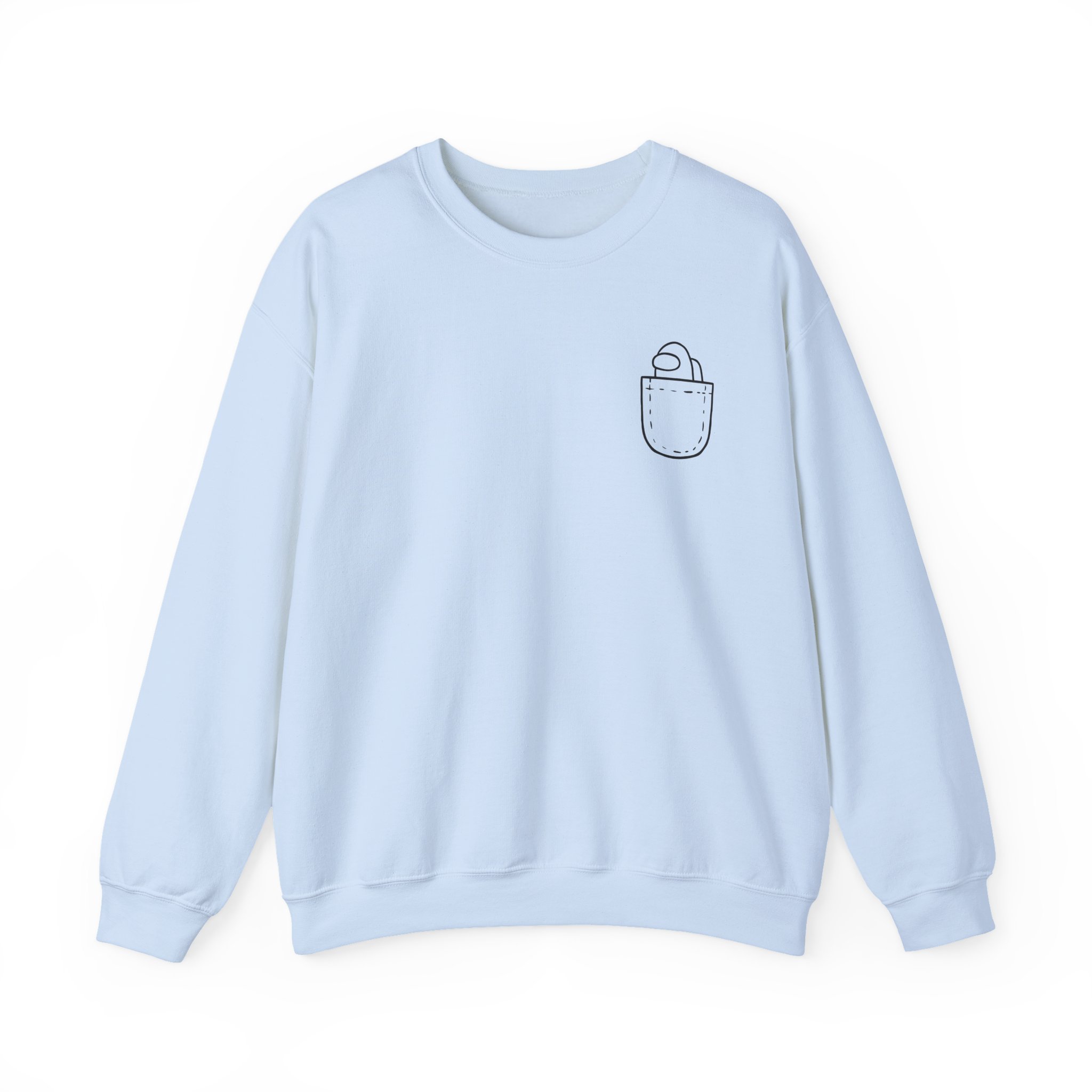Among Us Mini Crewmate Pocket Unisex Heavy Blendâ„¢ Crewneck Sweatshirt