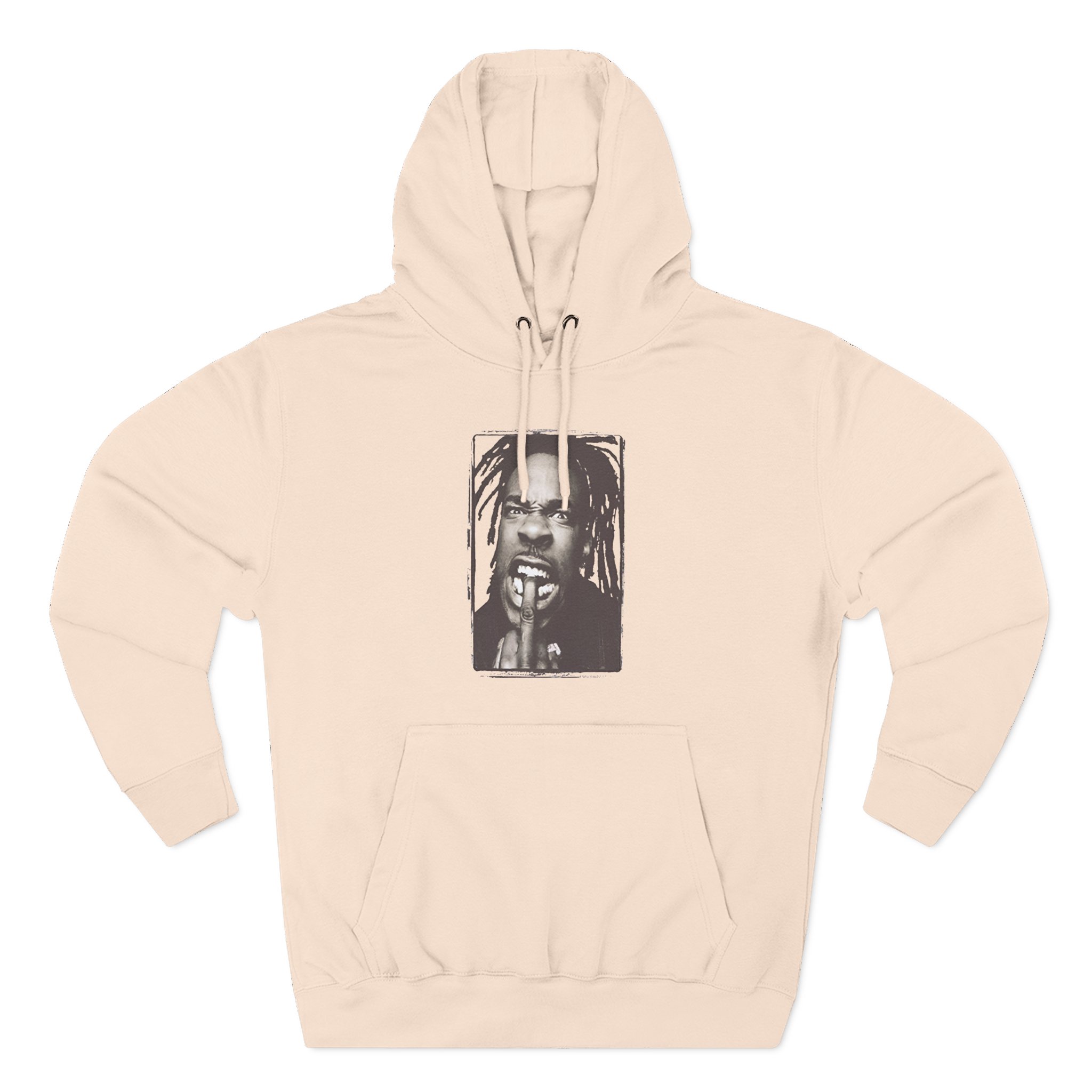 Busta Rhymes dreadlocksfinger Three-Panel Fleece Hoodie