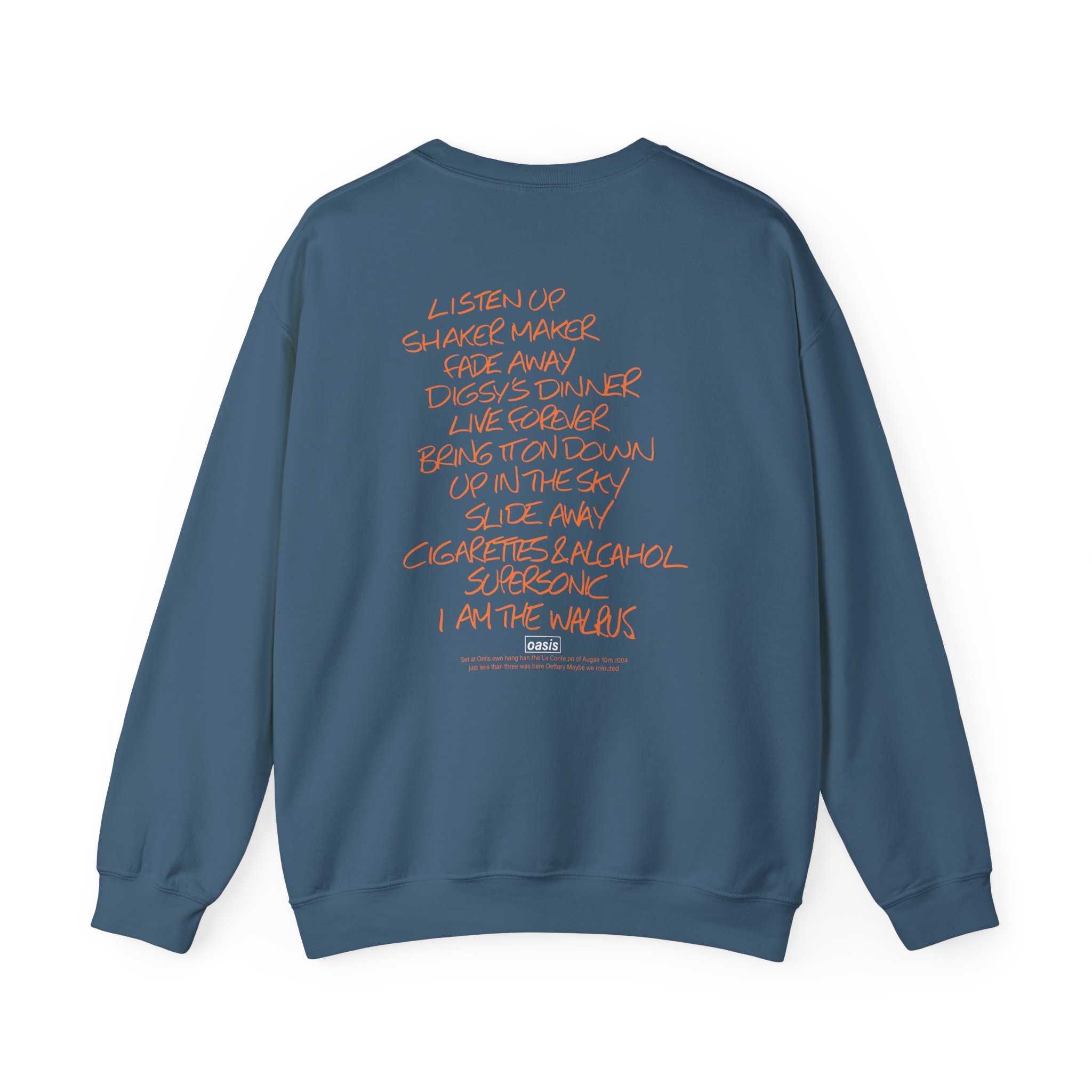 Oasis Setlist Unisex Heavy Blendâ„¢ Crewneck Sweatshirt