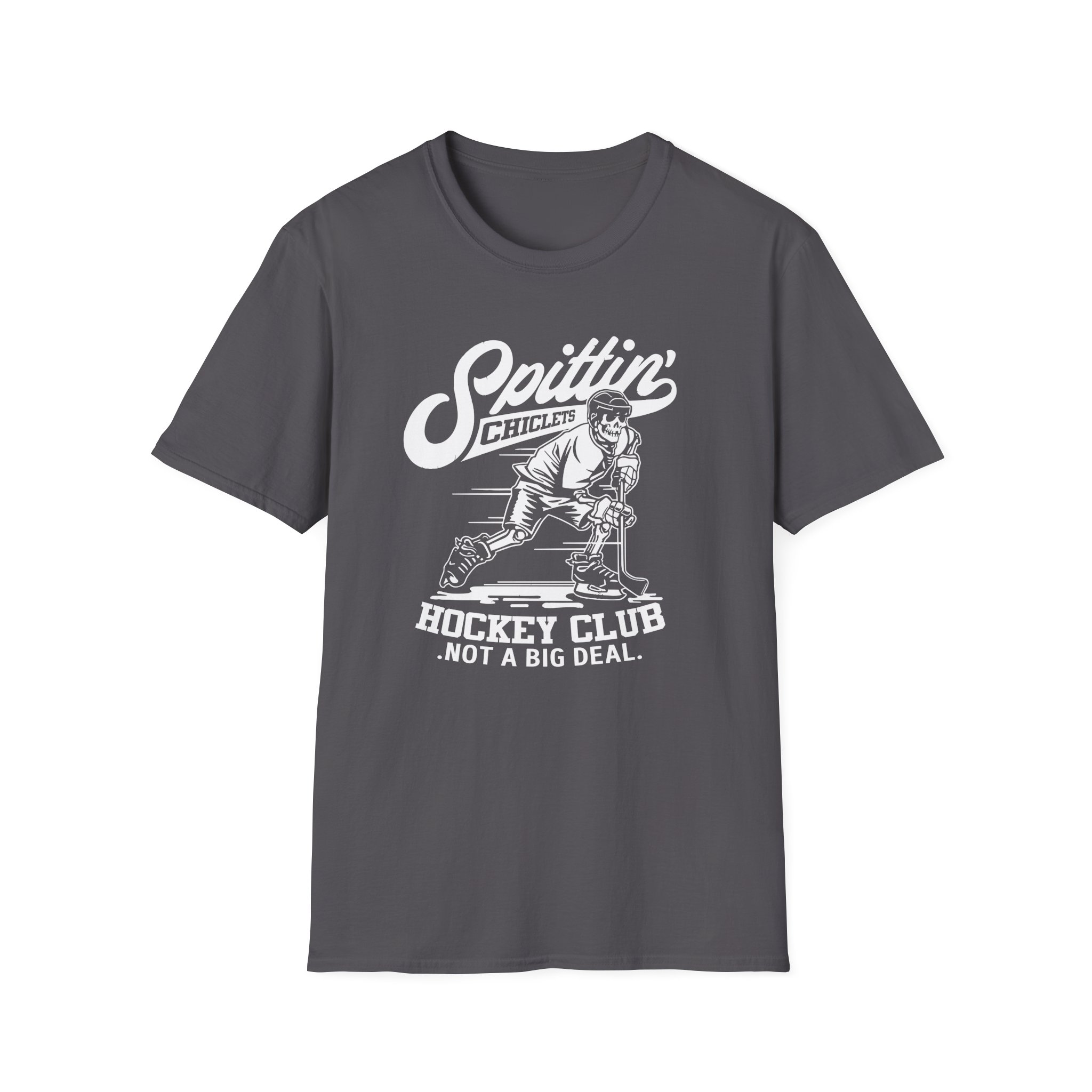 Spittin Chiclets Hockey Club Skul Unisex Softstyle T-Shirt