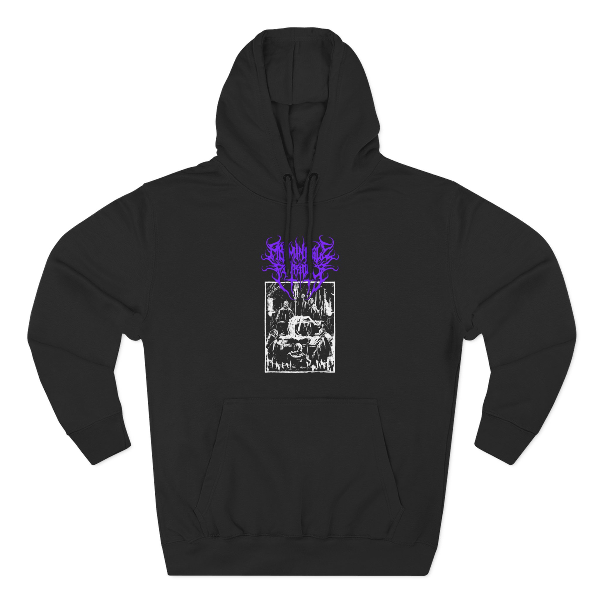 Abominable Putridity Digital Unholy Purple Logo Three-Panel Fleece Hoodie