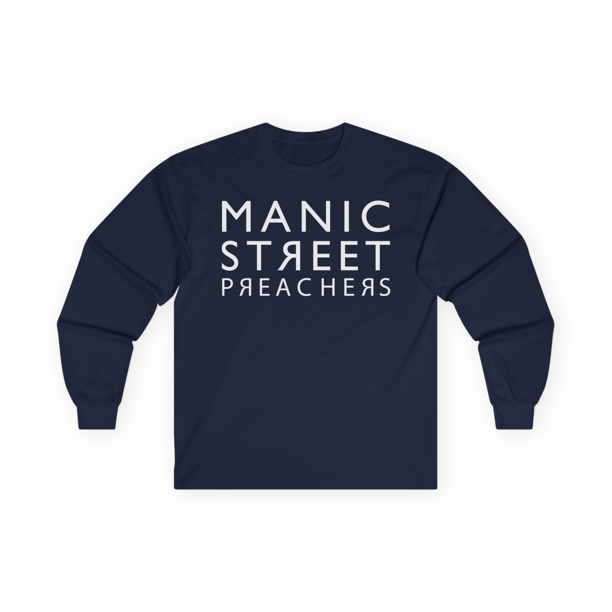 Manic Street Preachers Reversed Logo Unisex Ultra Cotton Long Sleeve Tee