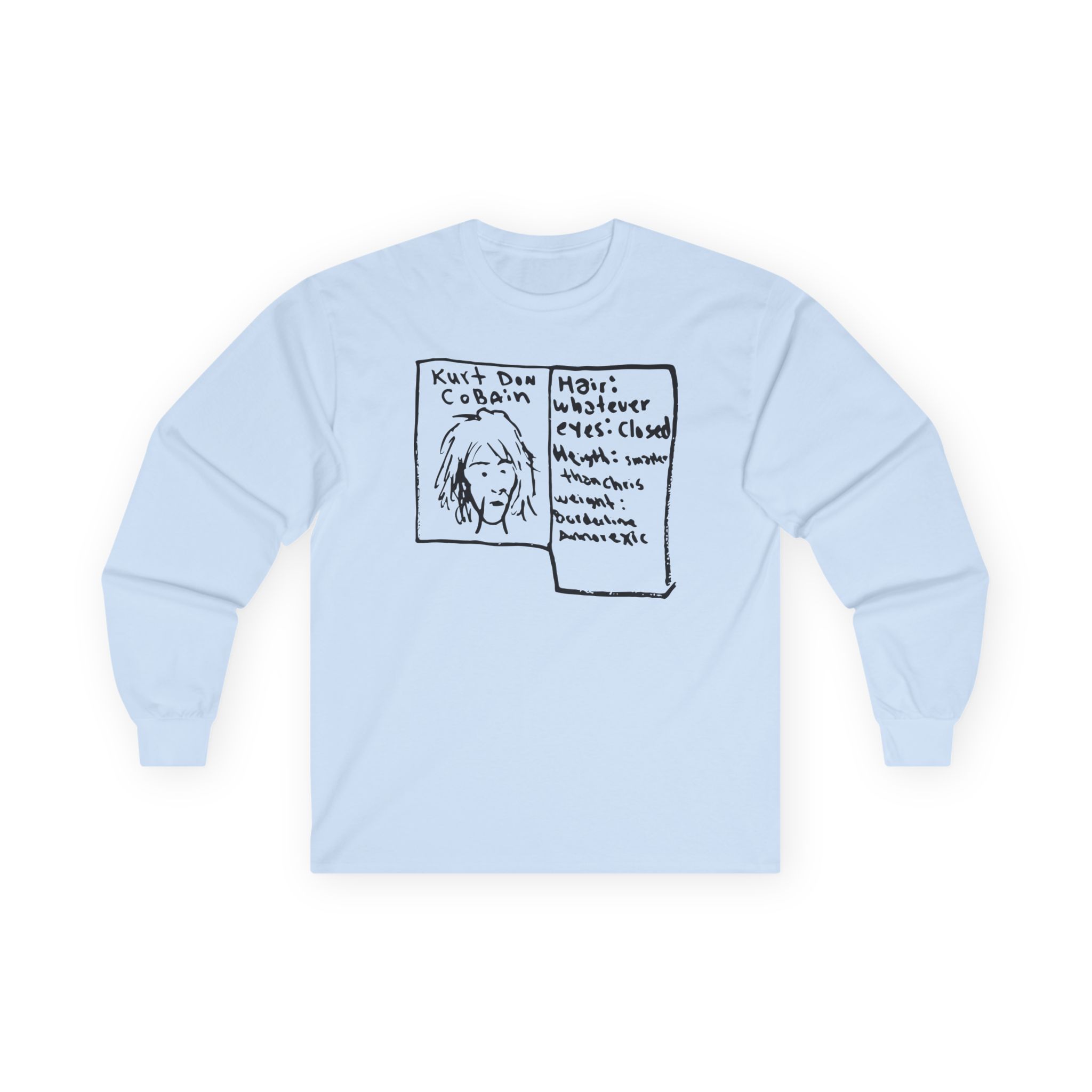 Kurt Cobain Kurt Don Profile Unisex Ultra Cotton Long Sleeve Tee