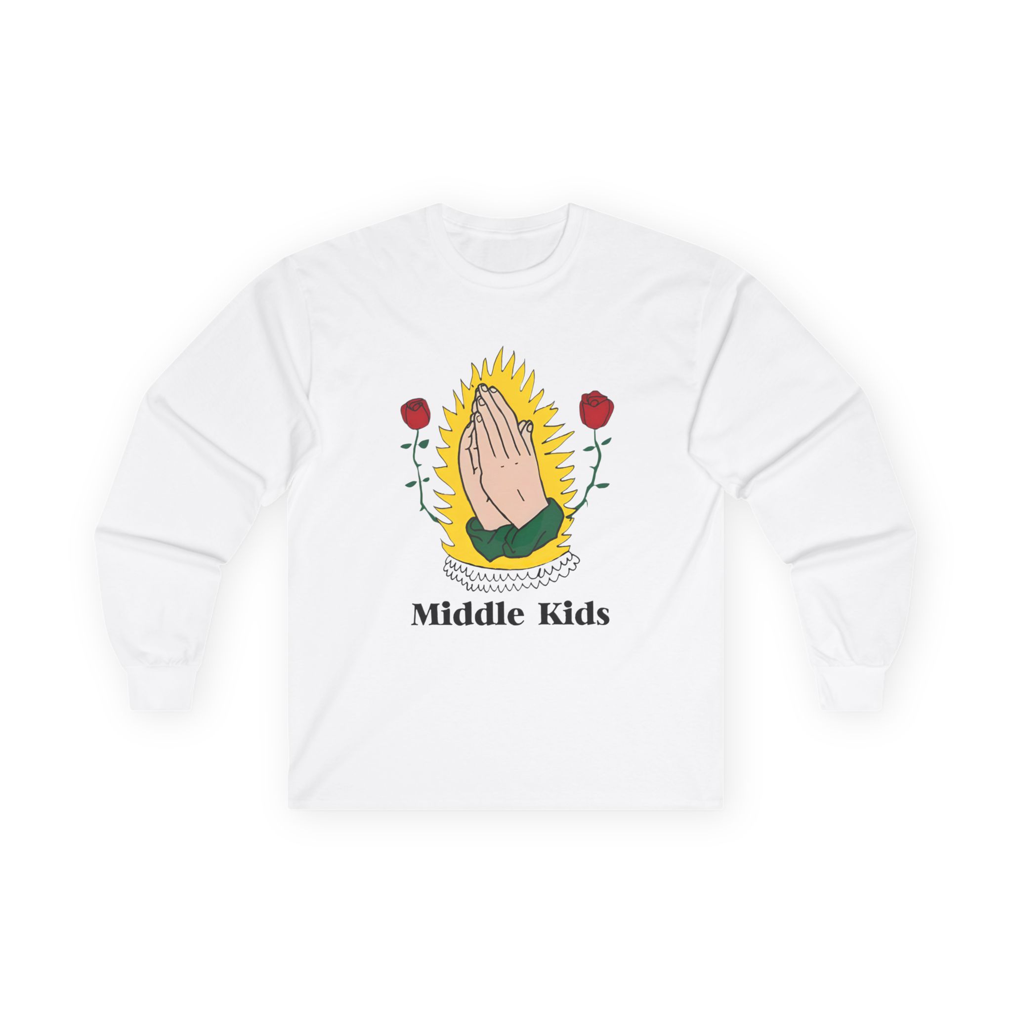 Middle Kids Praying Hands Unisex Ultra Cotton Long Sleeve Tee
