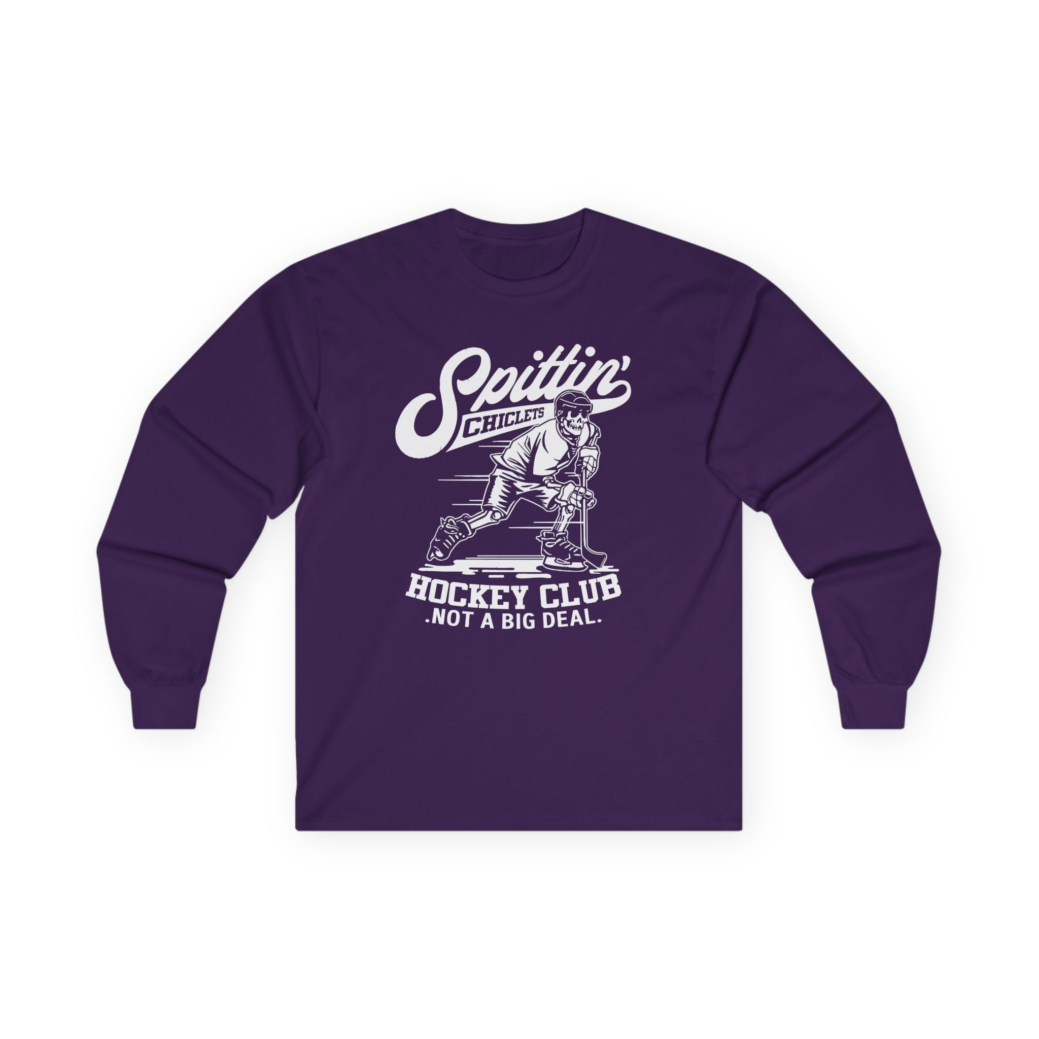 Spittin Chiclets Hockey Club Skul Unisex Ultra Cotton Long Sleeve Tee